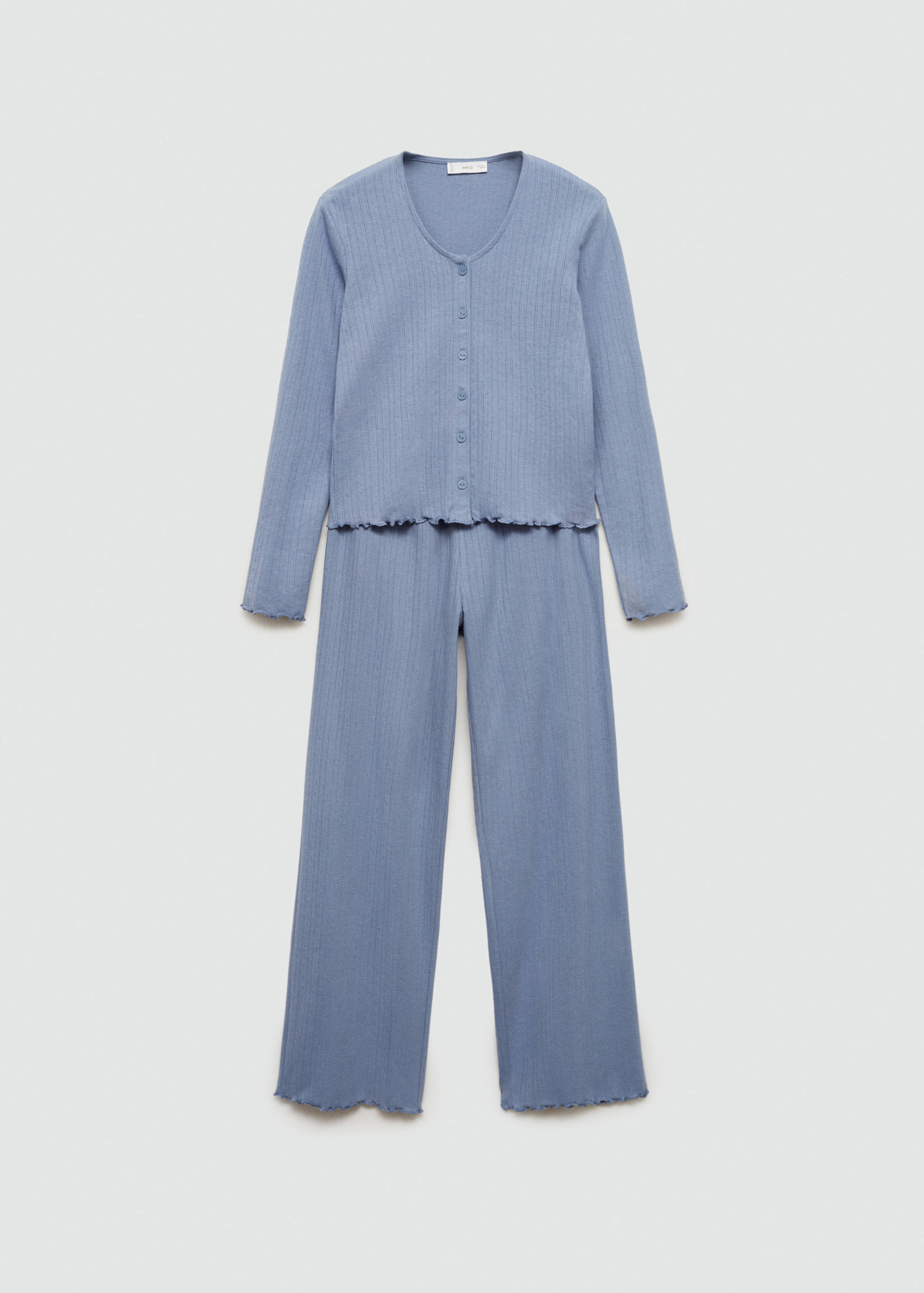 Πιτζάμα μακριά ribbed - Προϊόν χωρίς μοντέλο