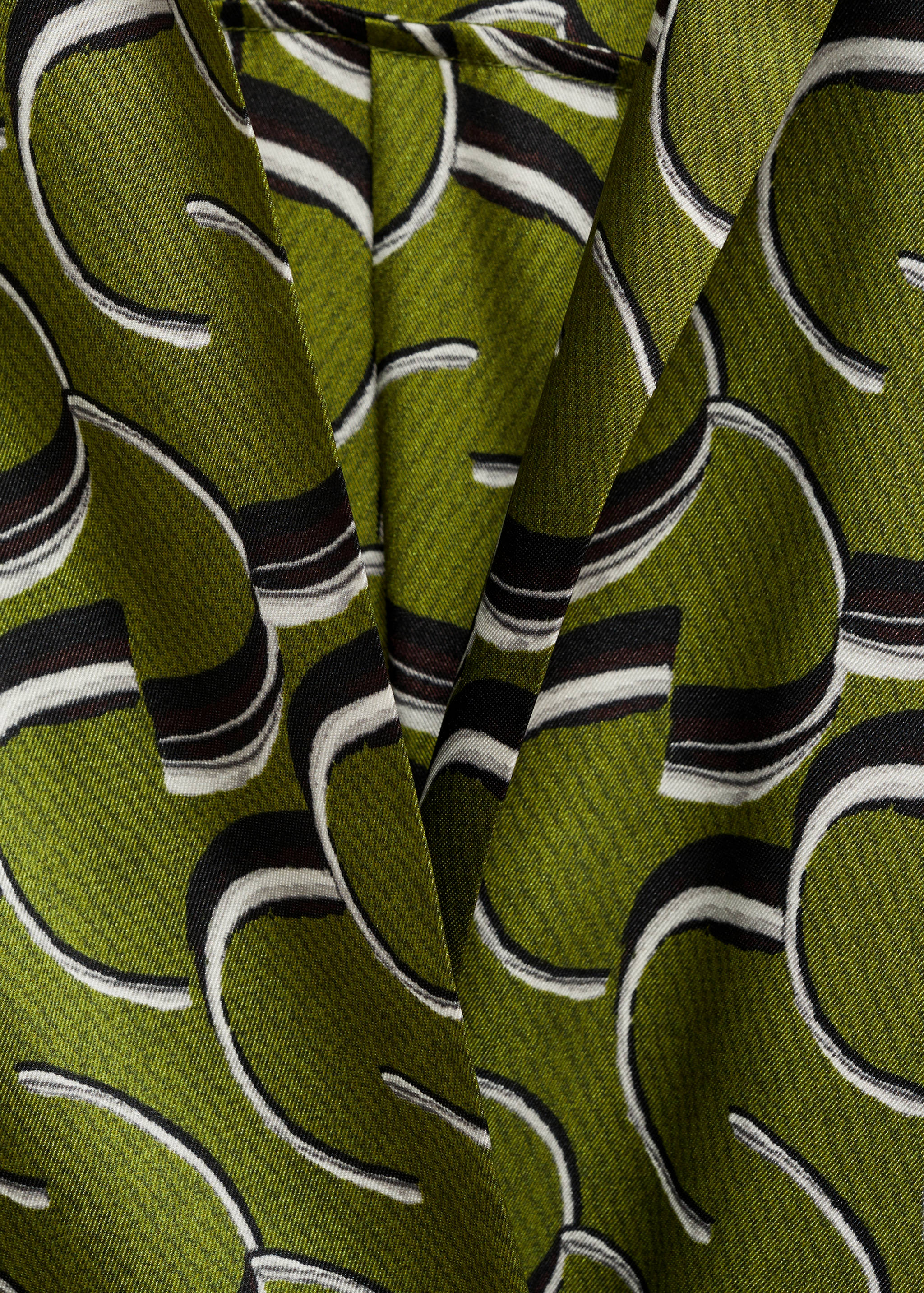 Vestido satinado estampado - Detalle del artículo 0