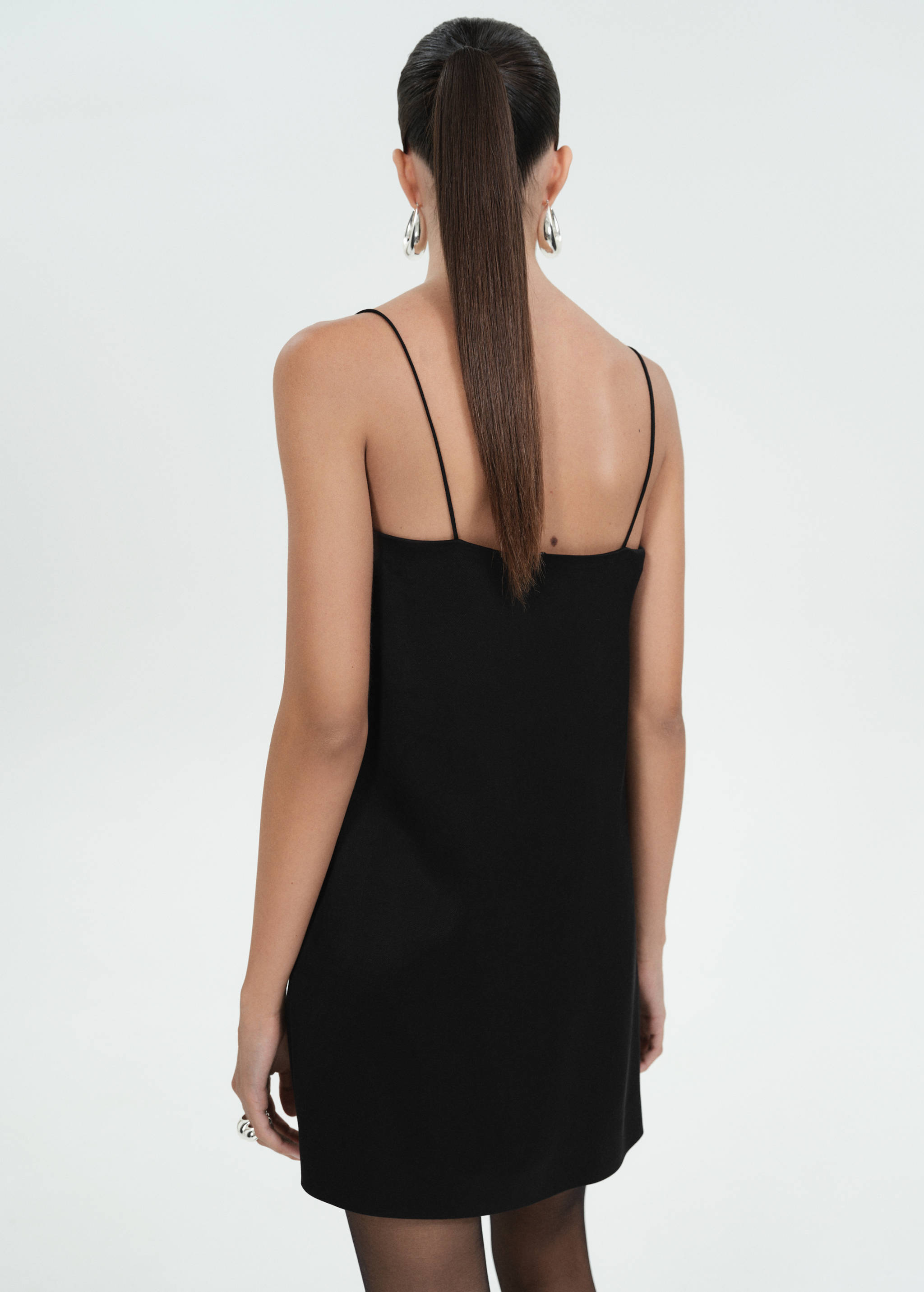 Short dress with corset neckline - Reverse of the article