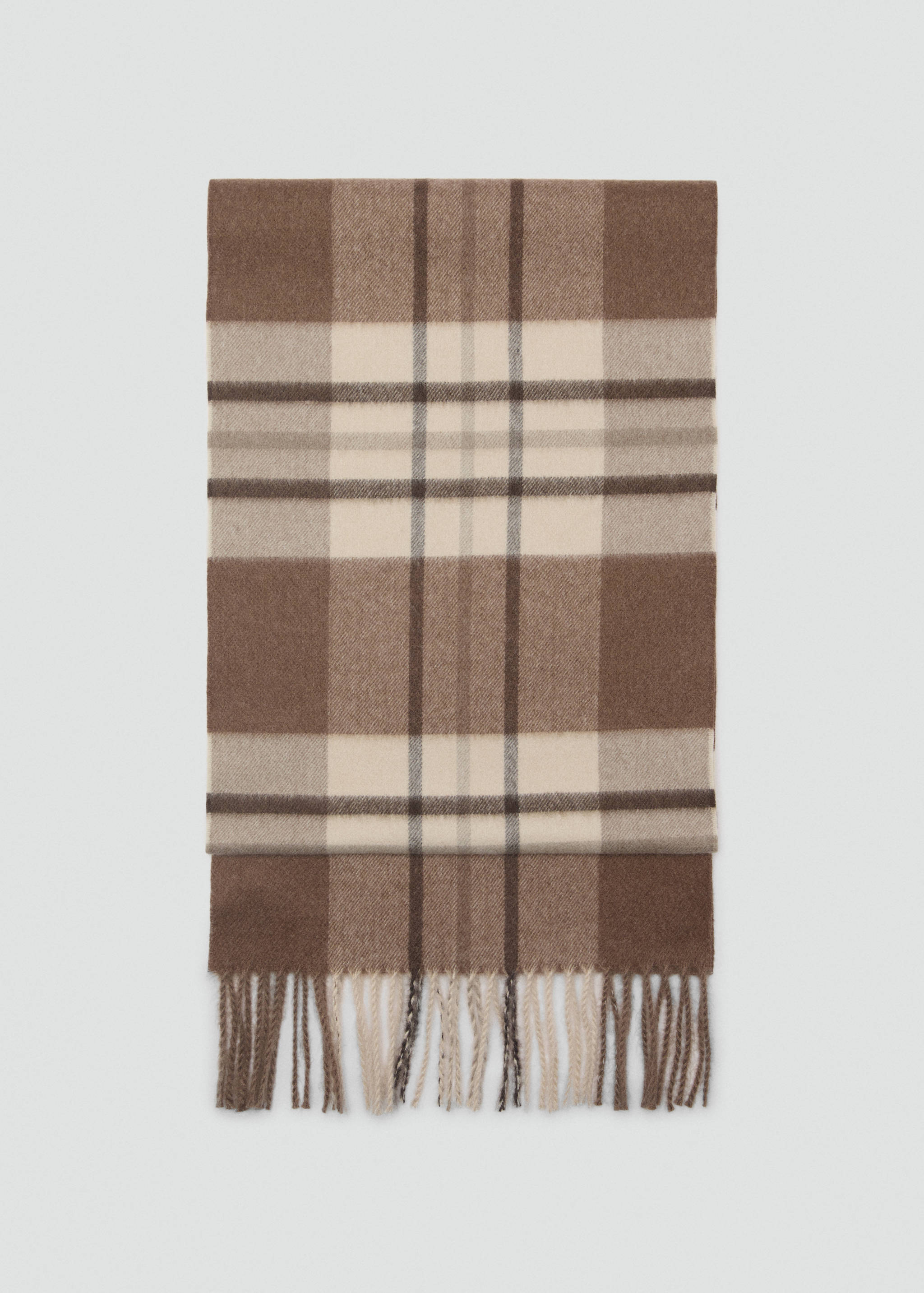 Fringed check scarf - Article without model