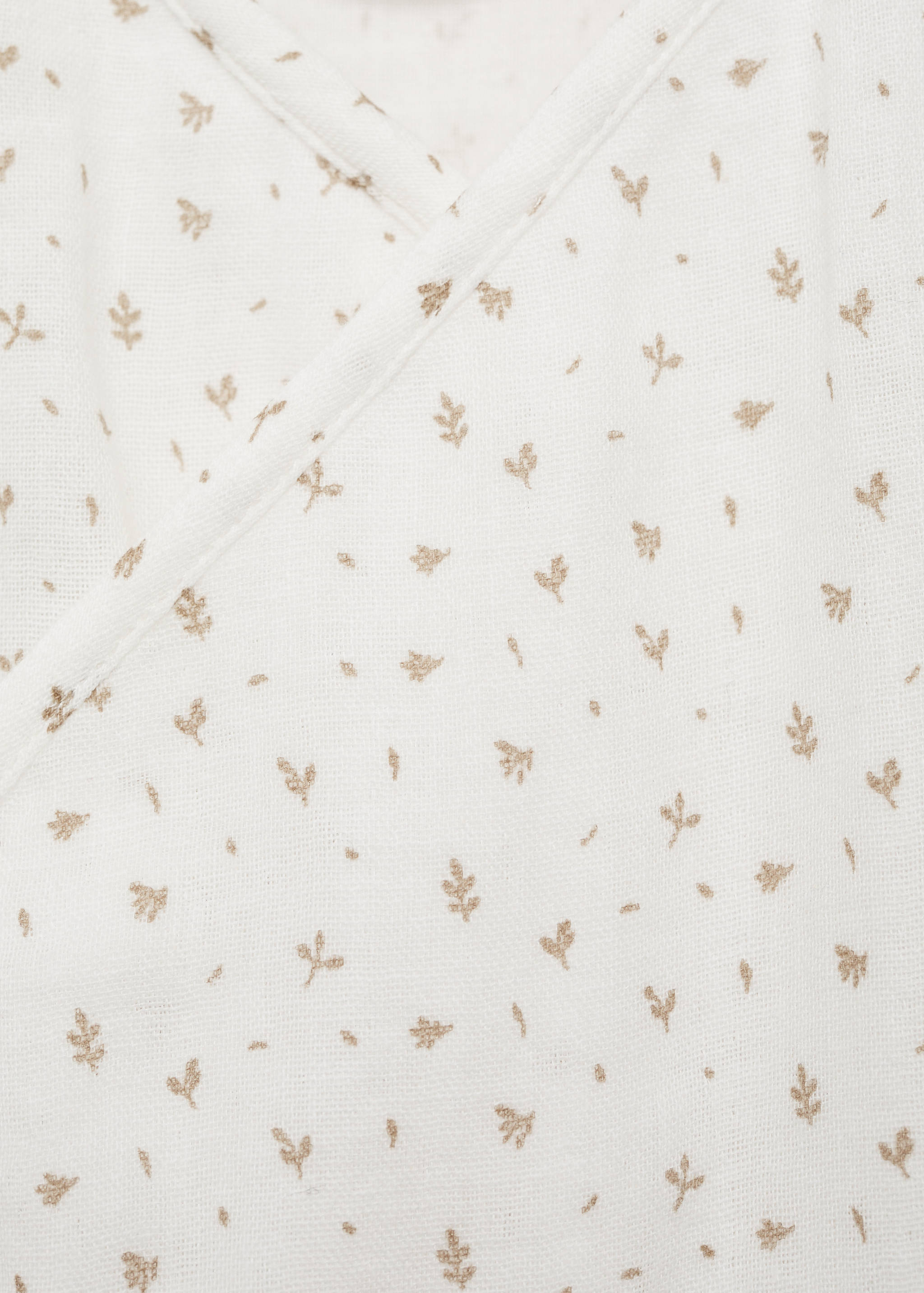 Cotton floral romper - Details of the article 0