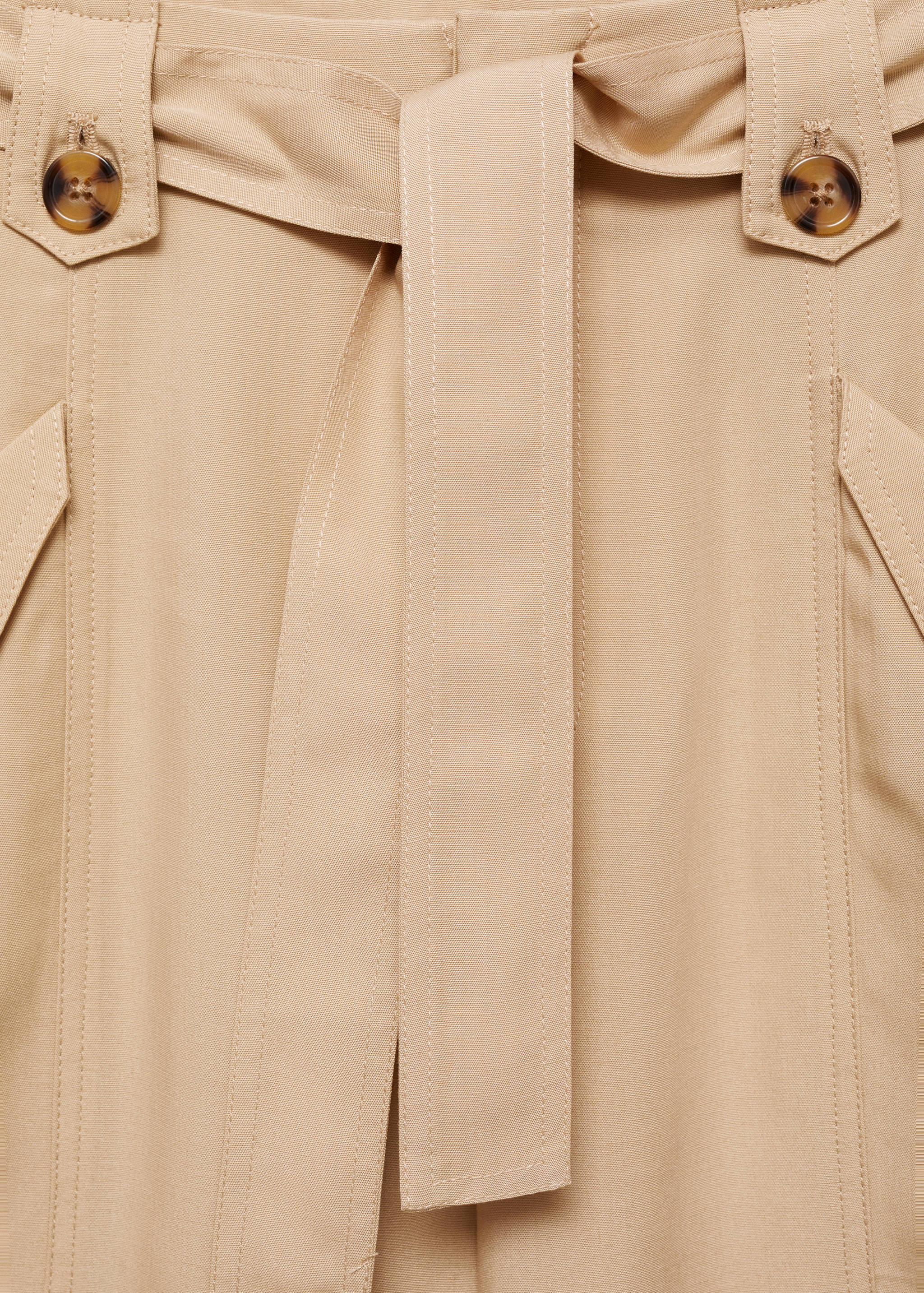 Брюки со шлевками на пуговицах и поясом - Деталь изделия 8