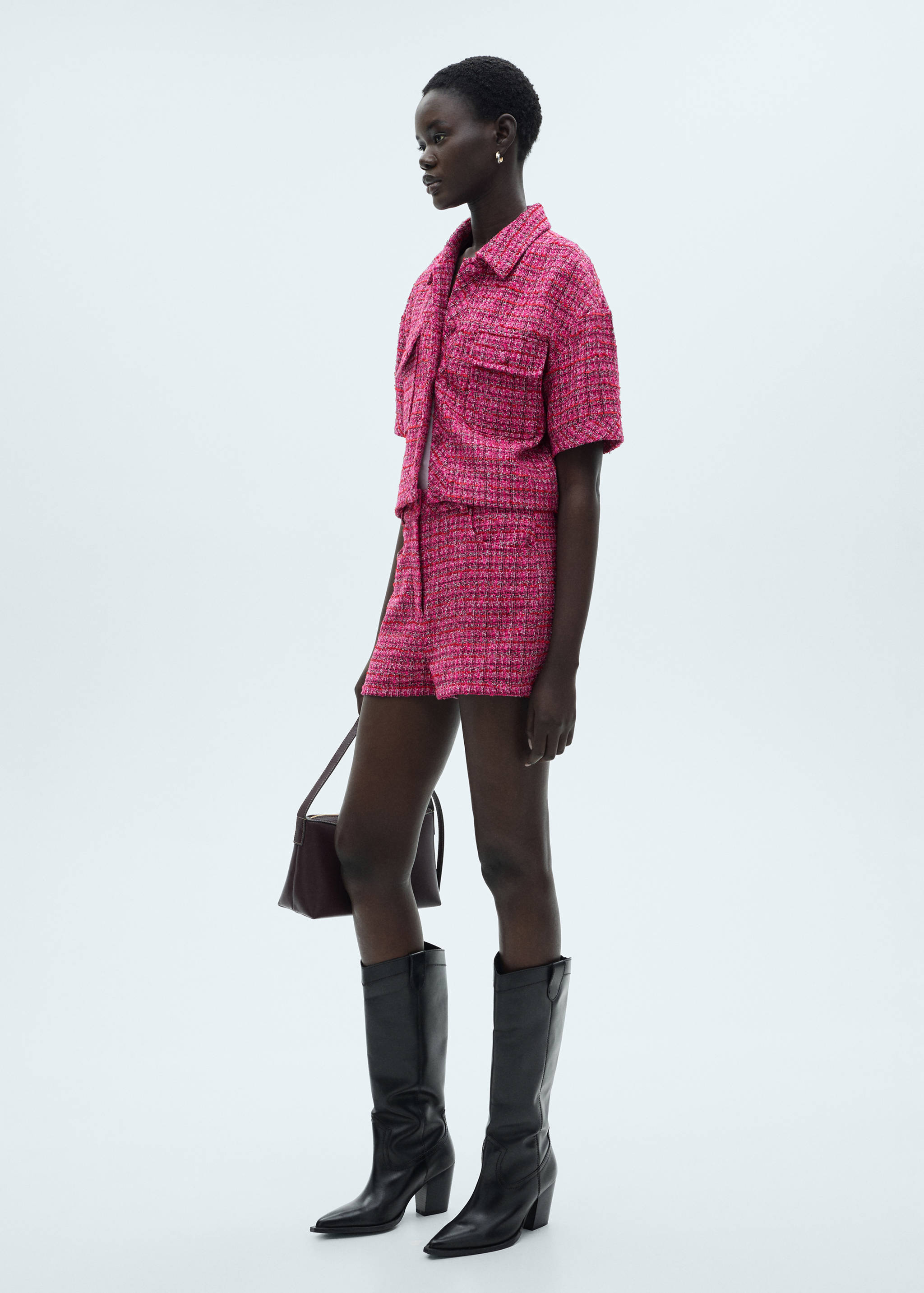 Short tweed taille normale - Plan général