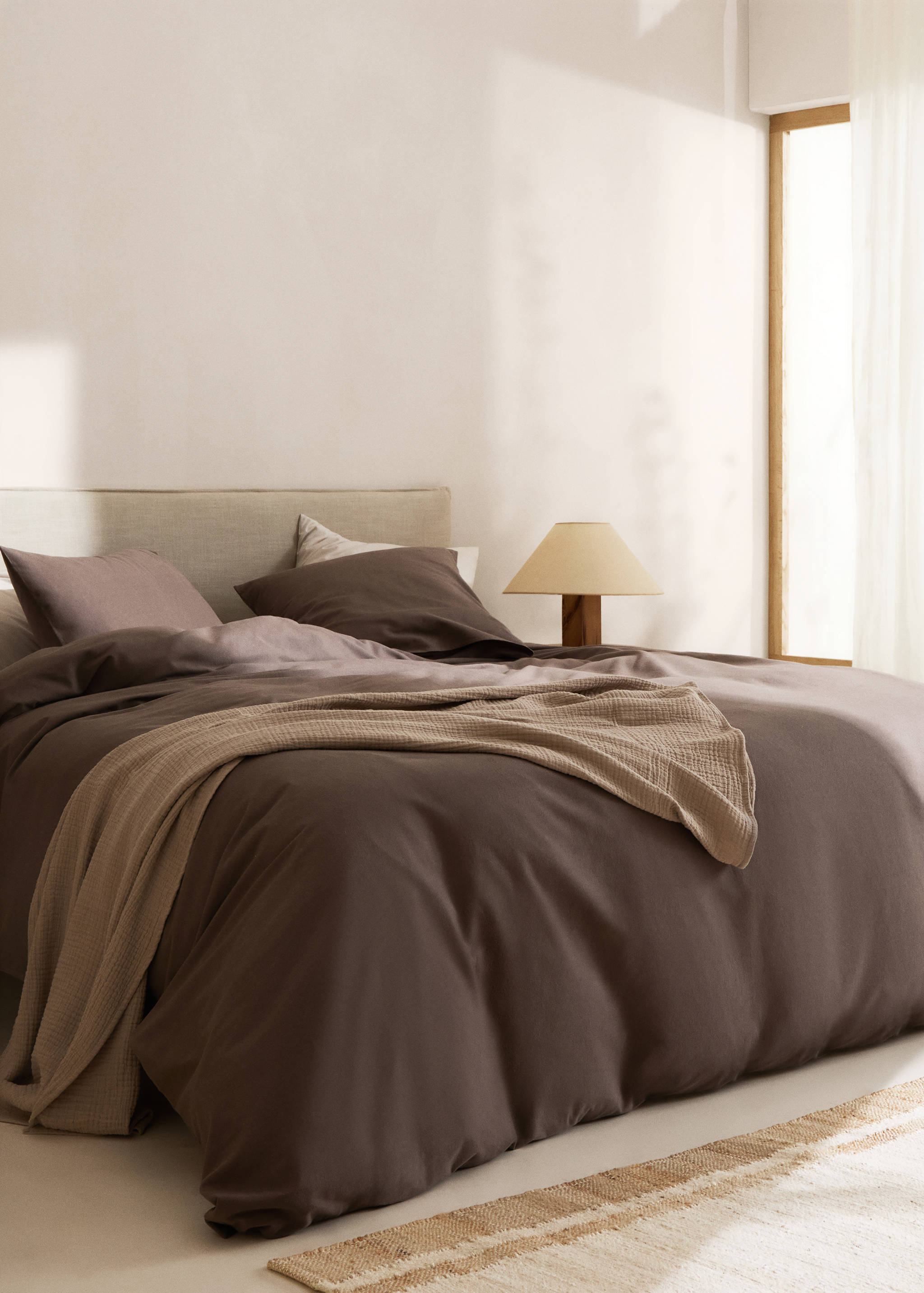 Plain flannel duvet cover for 59.1/63in bed - General plane