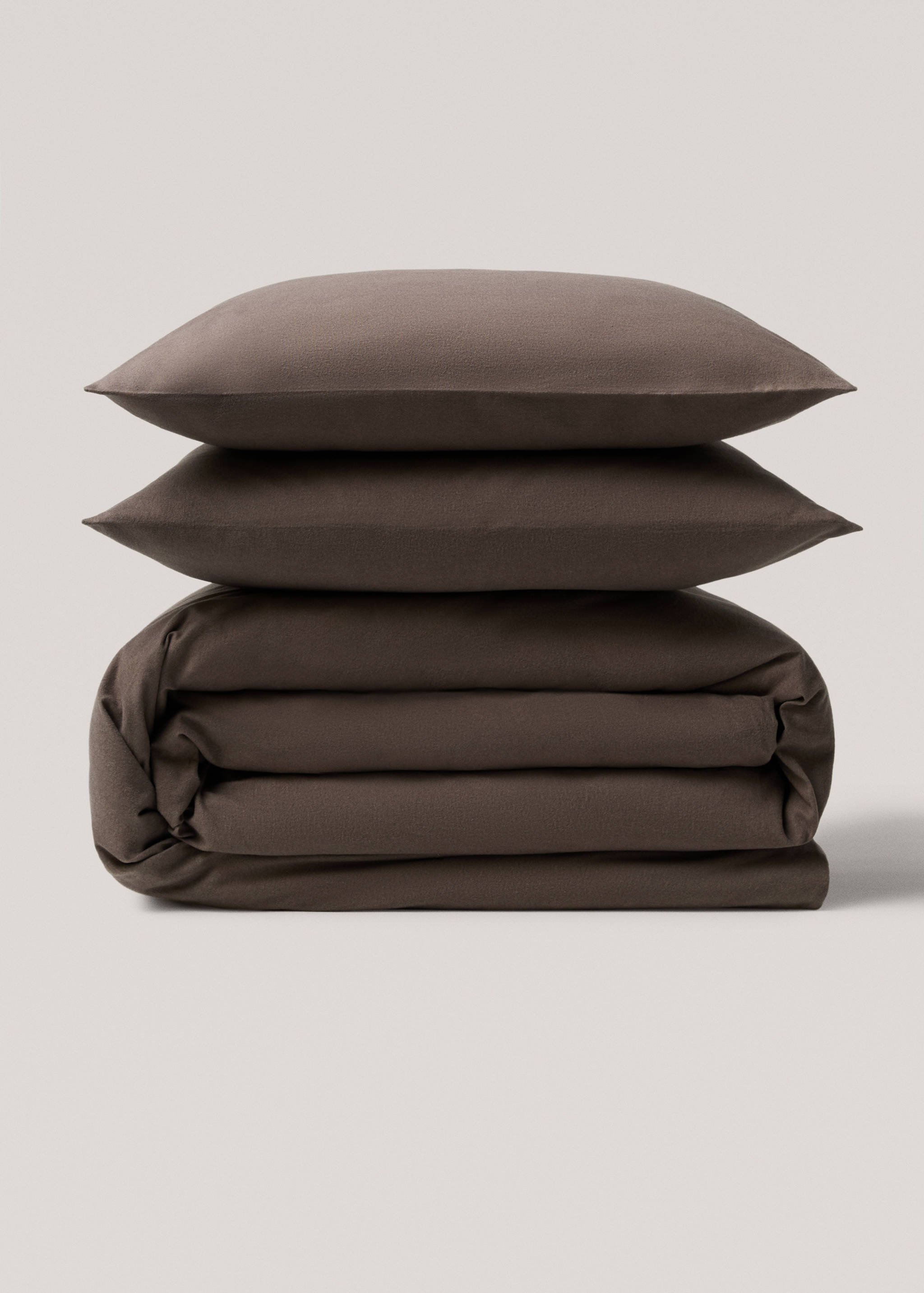 Plain flannel duvet cover for 59.1/63in bed - Article without model