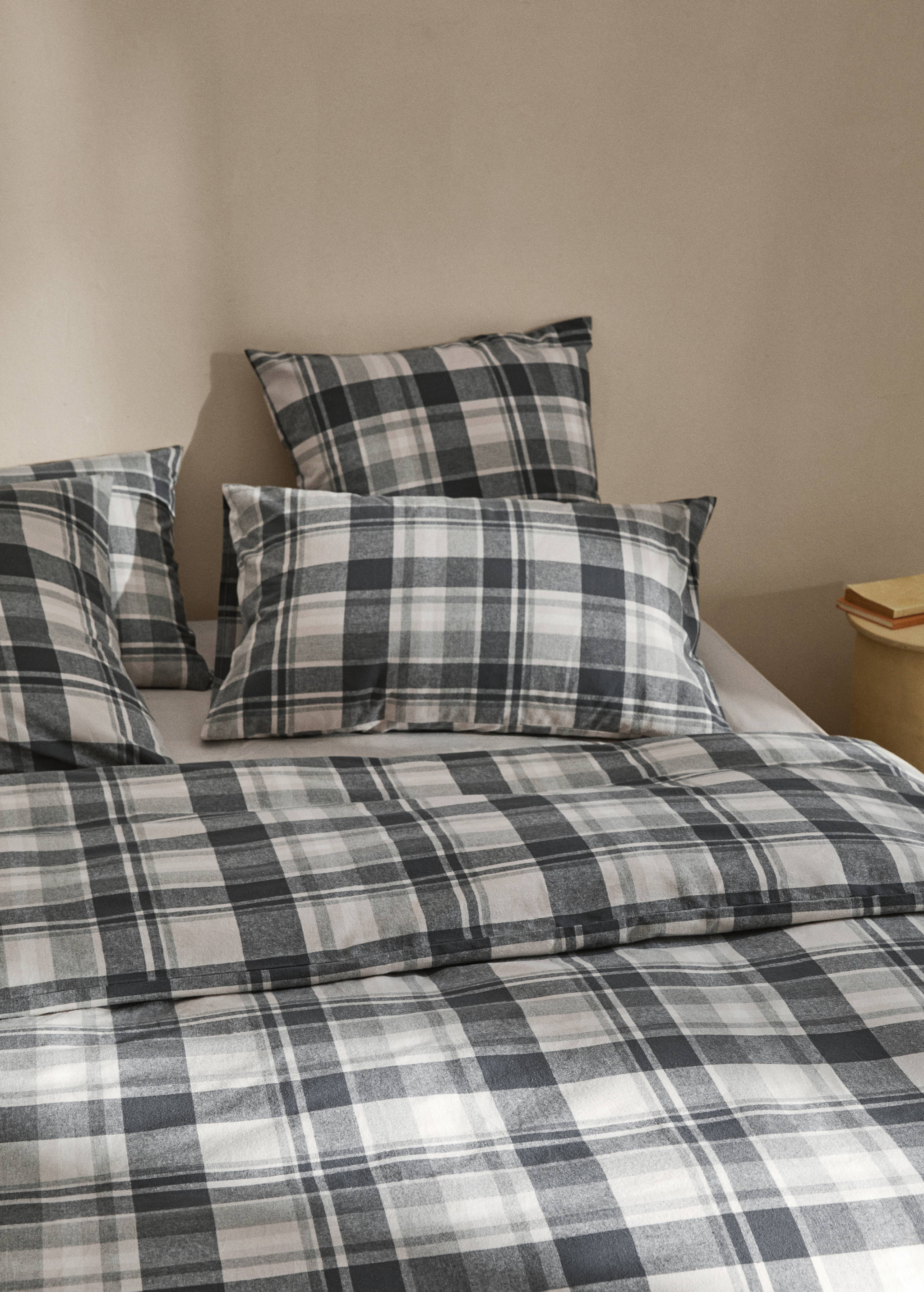 Cotton flannel check duvet cover for 135/140 cm bed - Details of the article 8