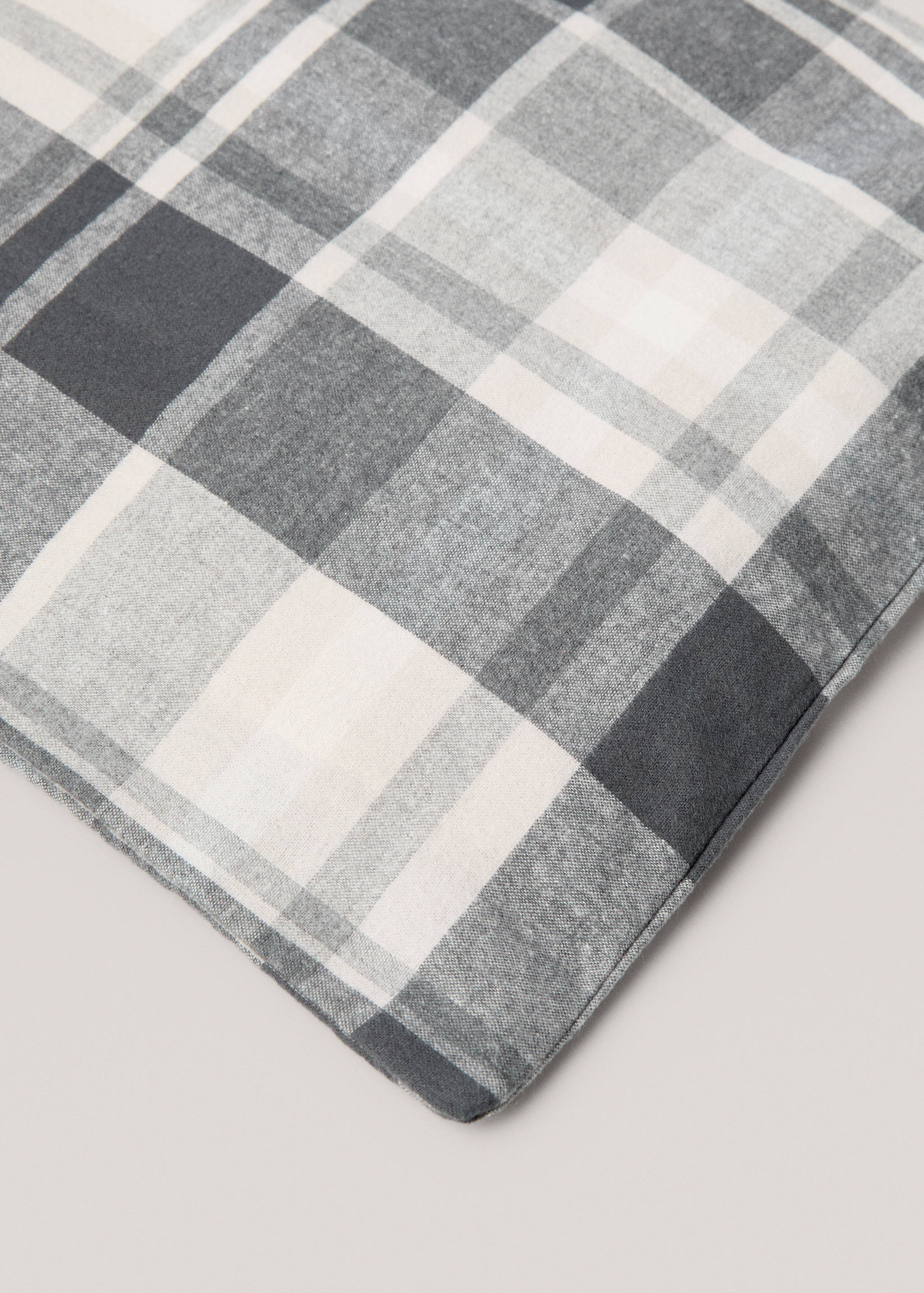 Cotton flannel check duvet cover for 135/140 cm bed - Details of the article 3
