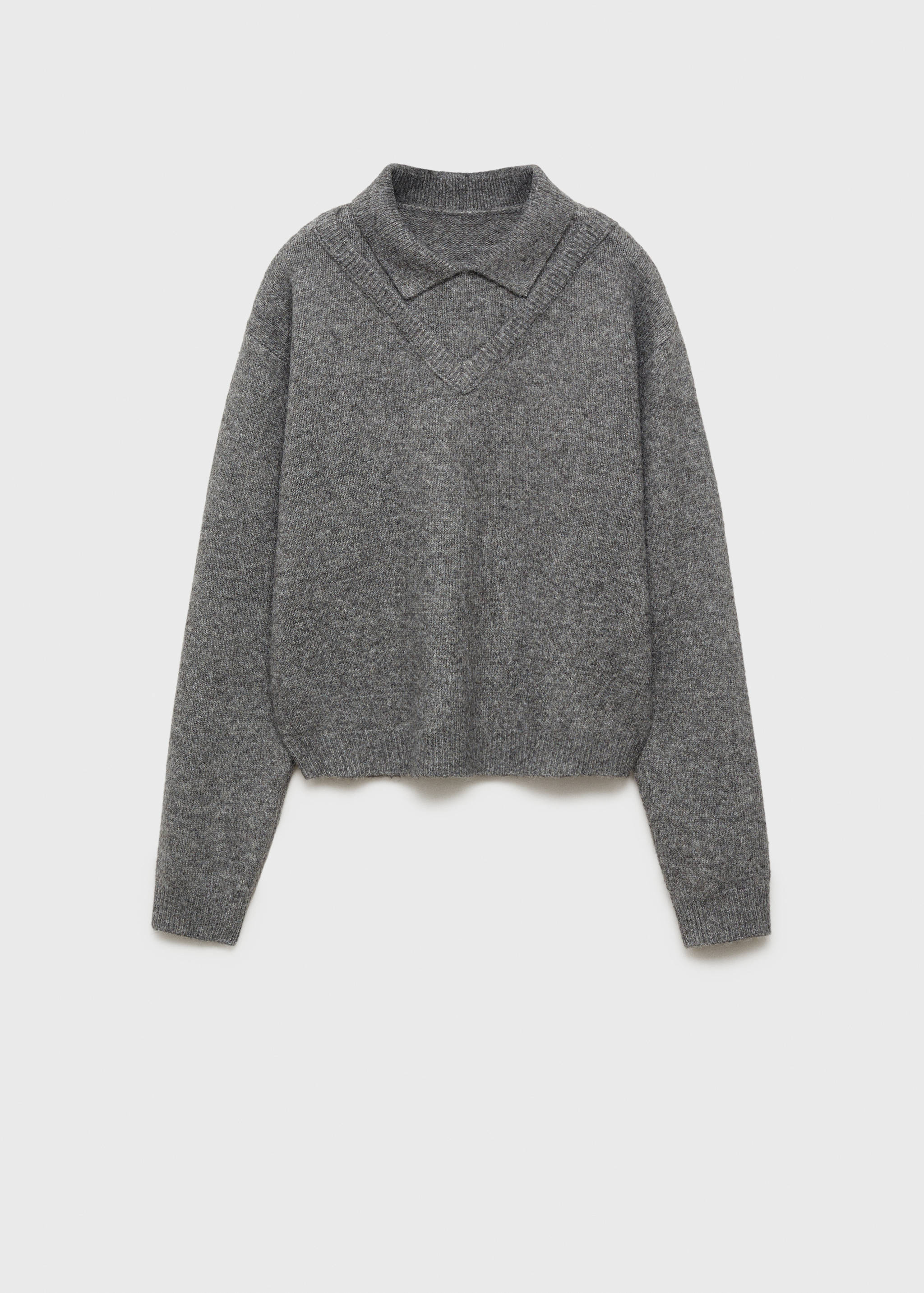 Combined shirt-collar sweater - Article without model