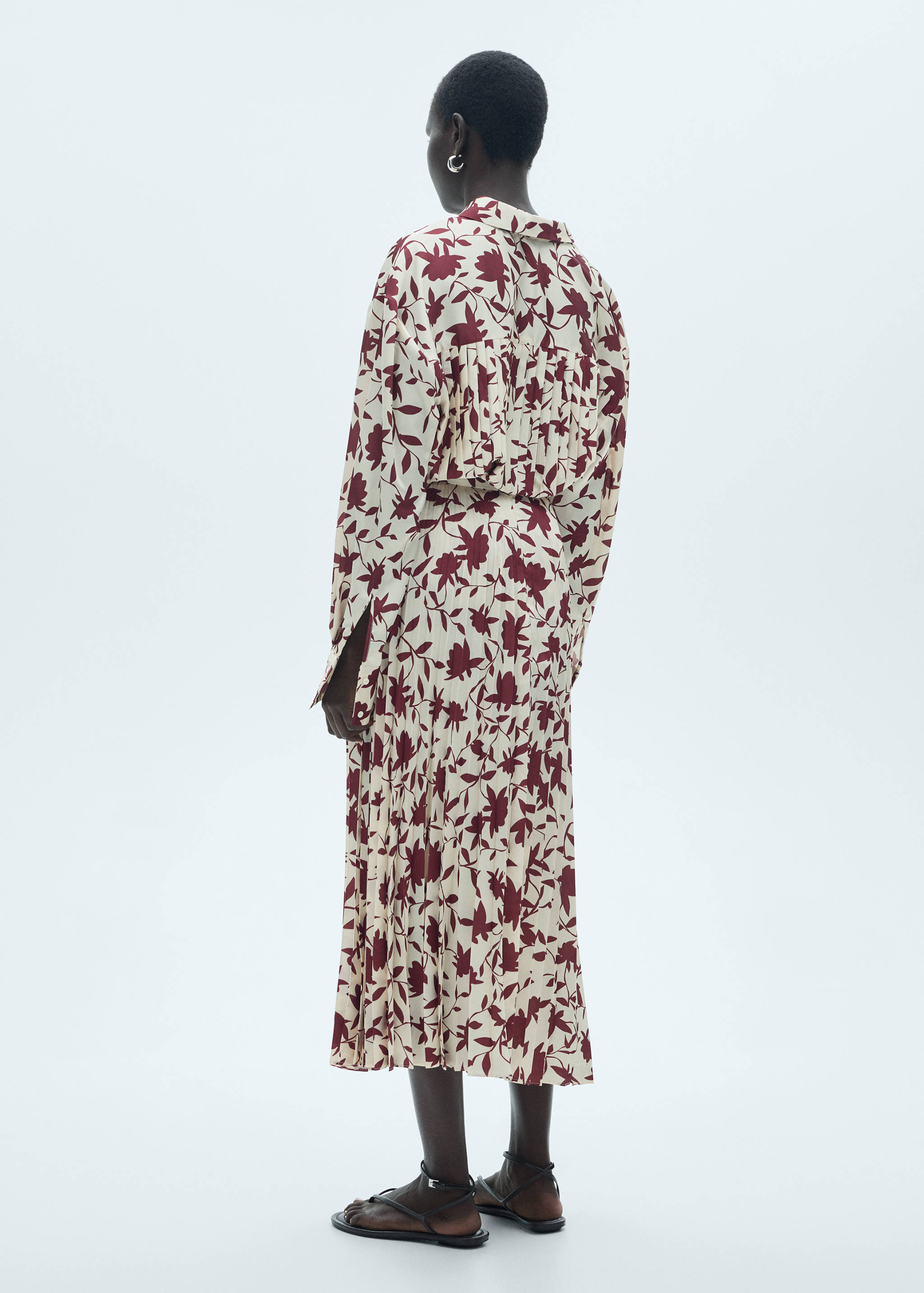 Jupe plissée en imprimé floral - Verso de l’article