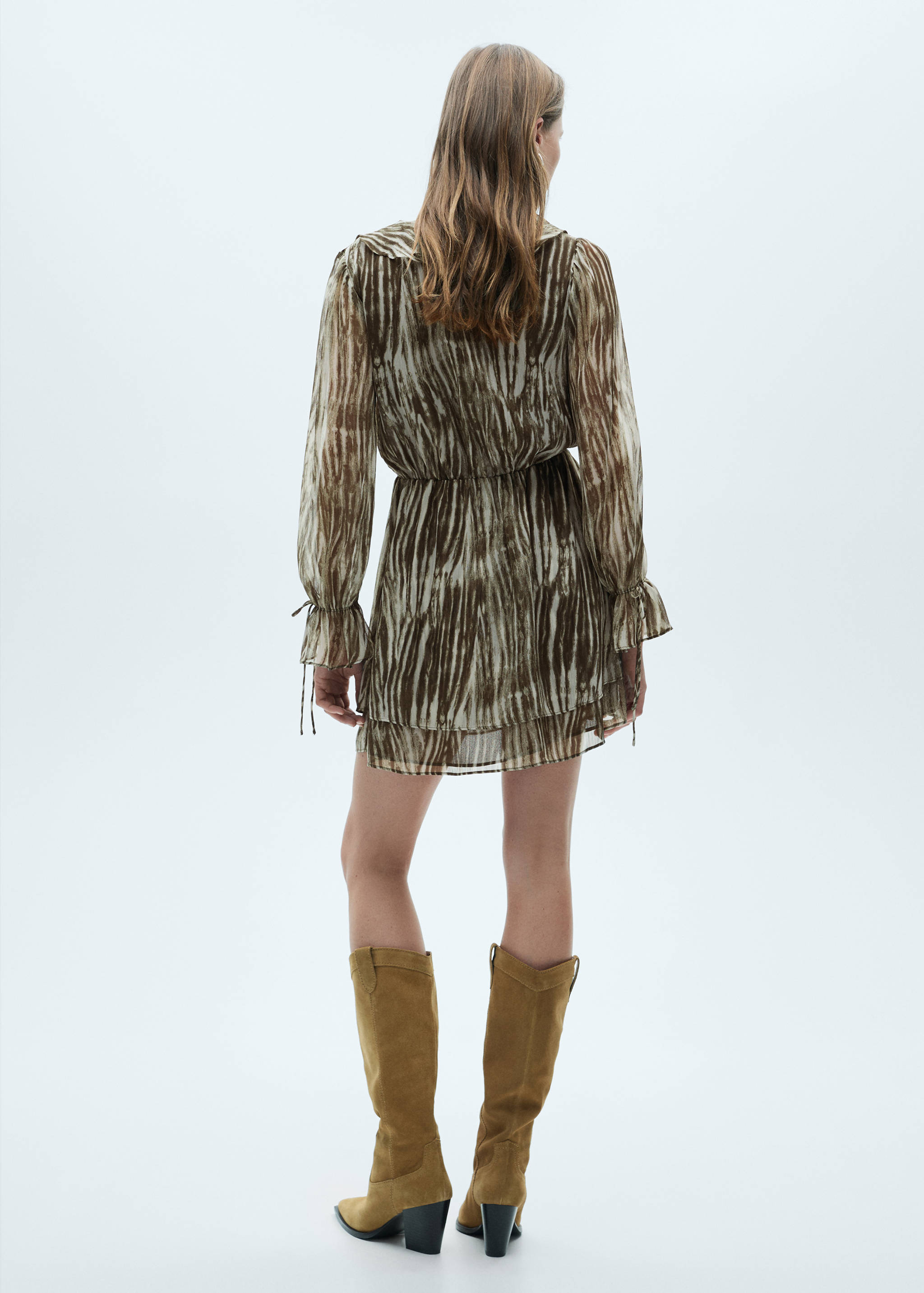 Vestido corto estampado volantes - Reverse of the article