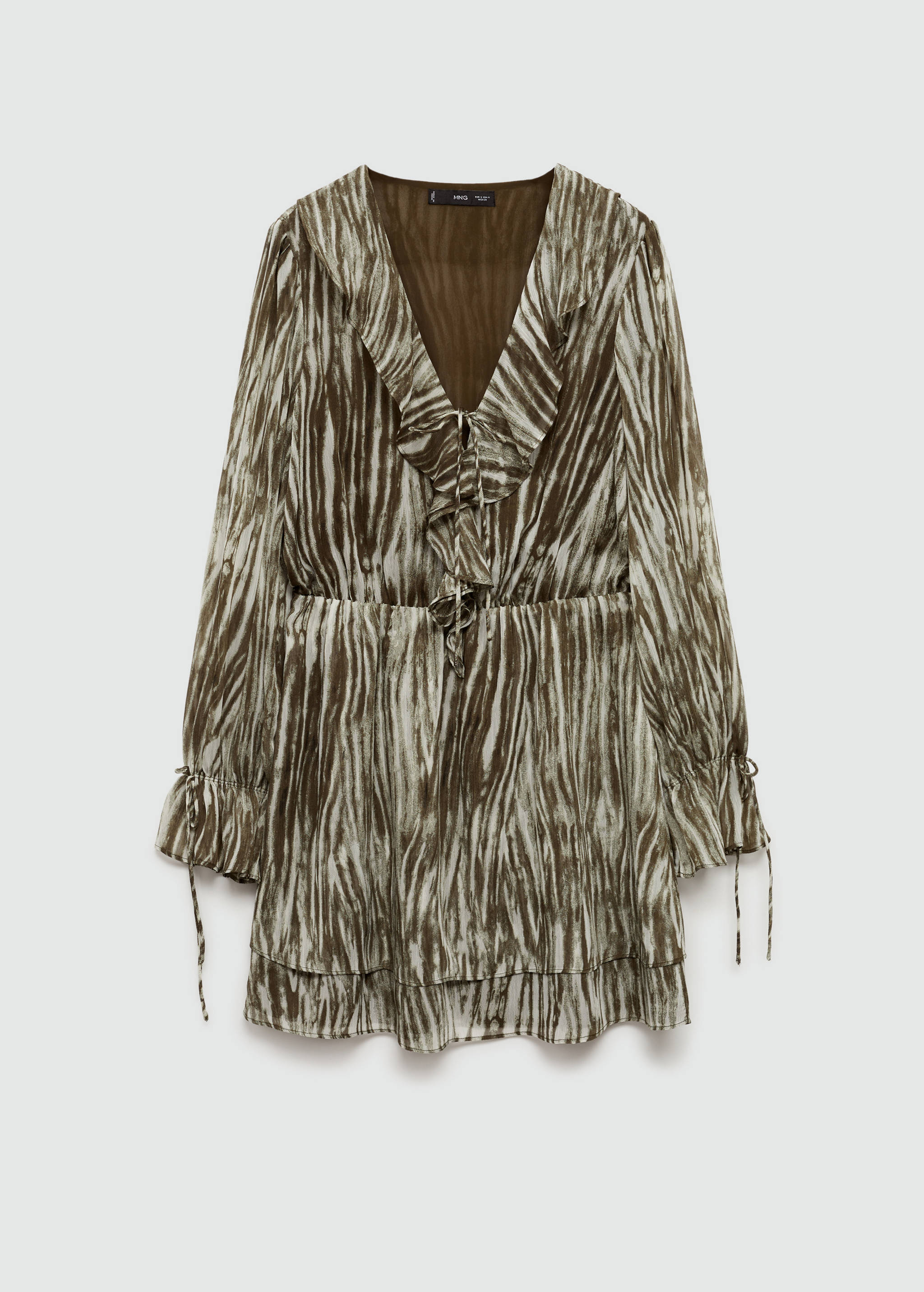 Vestido corto estampado volantes - Article without model