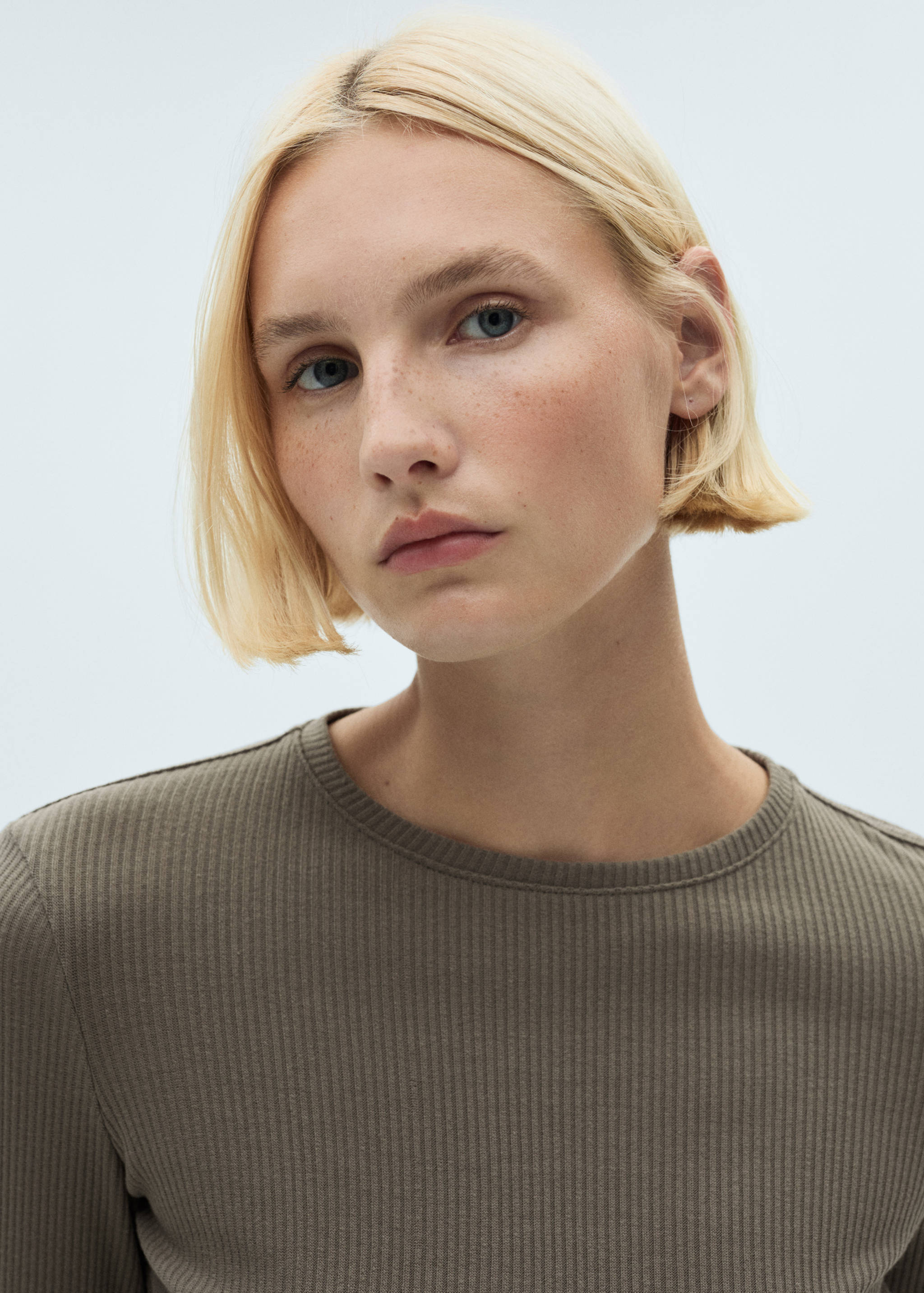 T-shirt maille côtelée - Détail de l'article 1