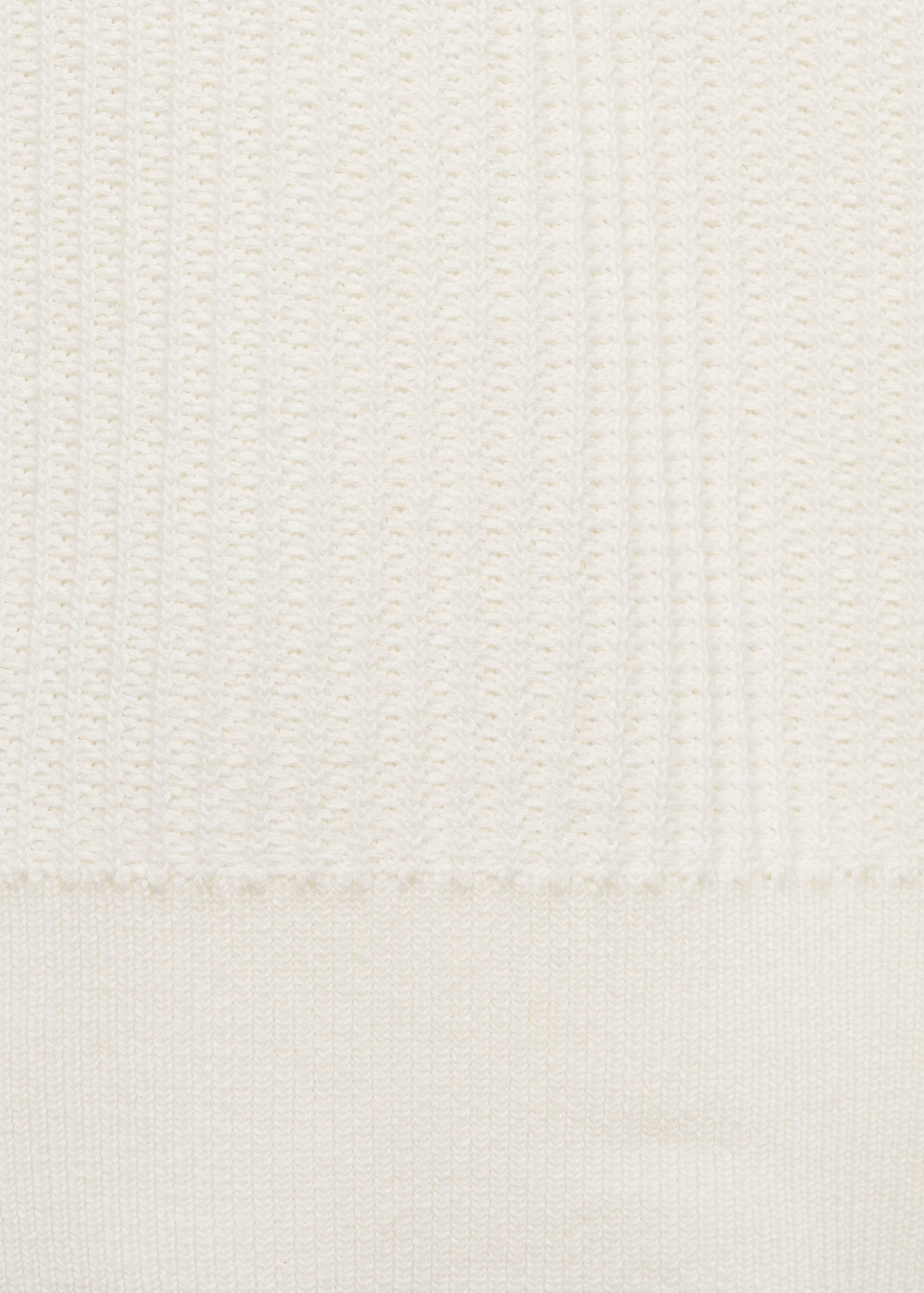 Fine-knit ribbed cotton polo shirt - Details of the article 0