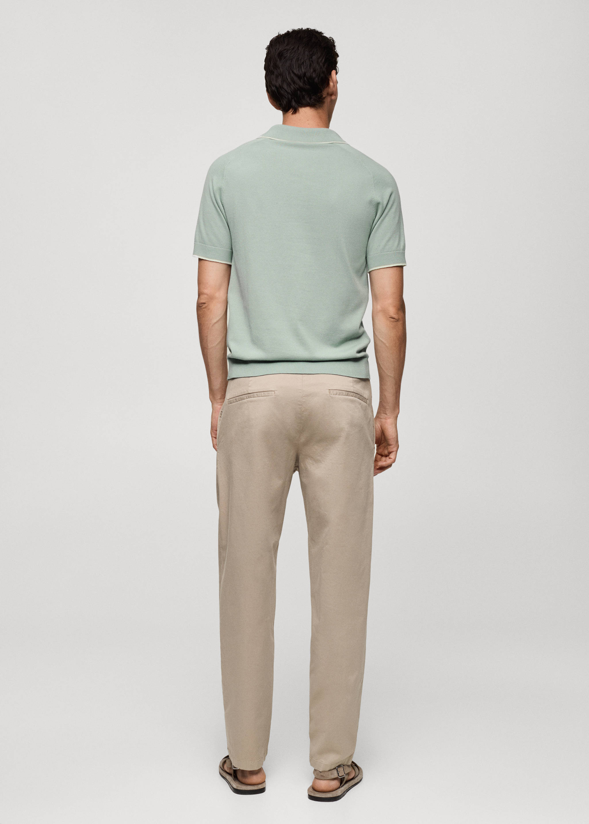 Fine knit polo shirt - Reverse of the article