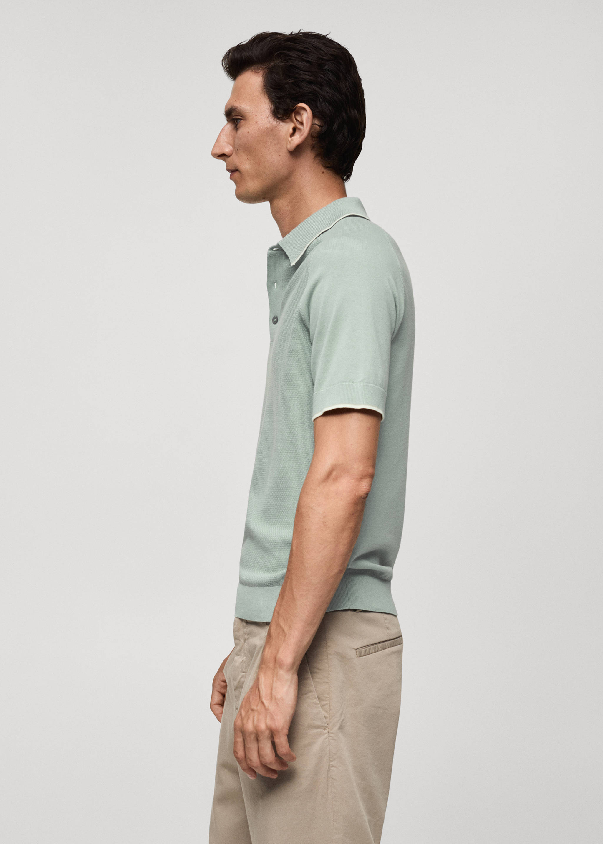 Fine knit polo shirt - Details of the article 2