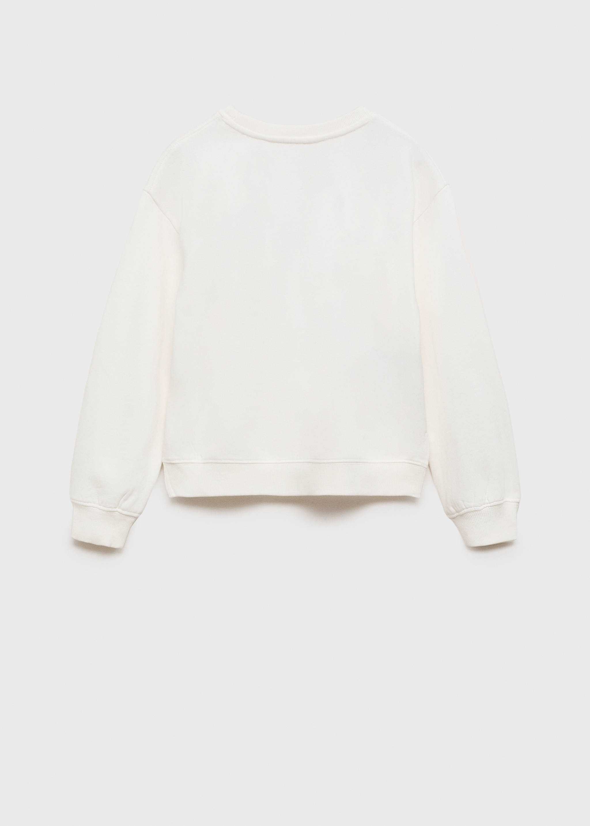 Свитшот с цветочной вышивкой - Обратная сторона изделия