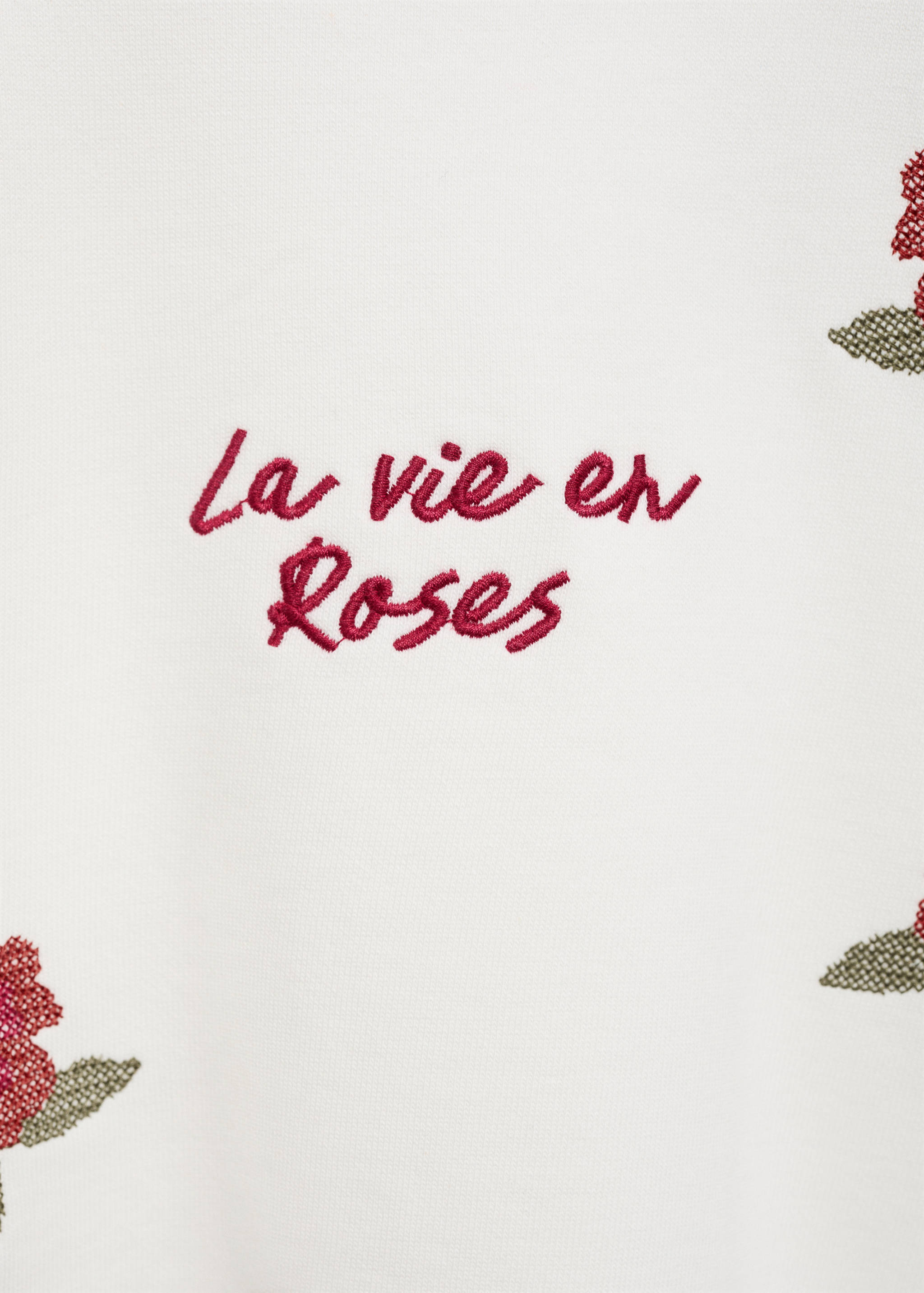 Свитшот с цветочной вышивкой - Деталь изделия 8