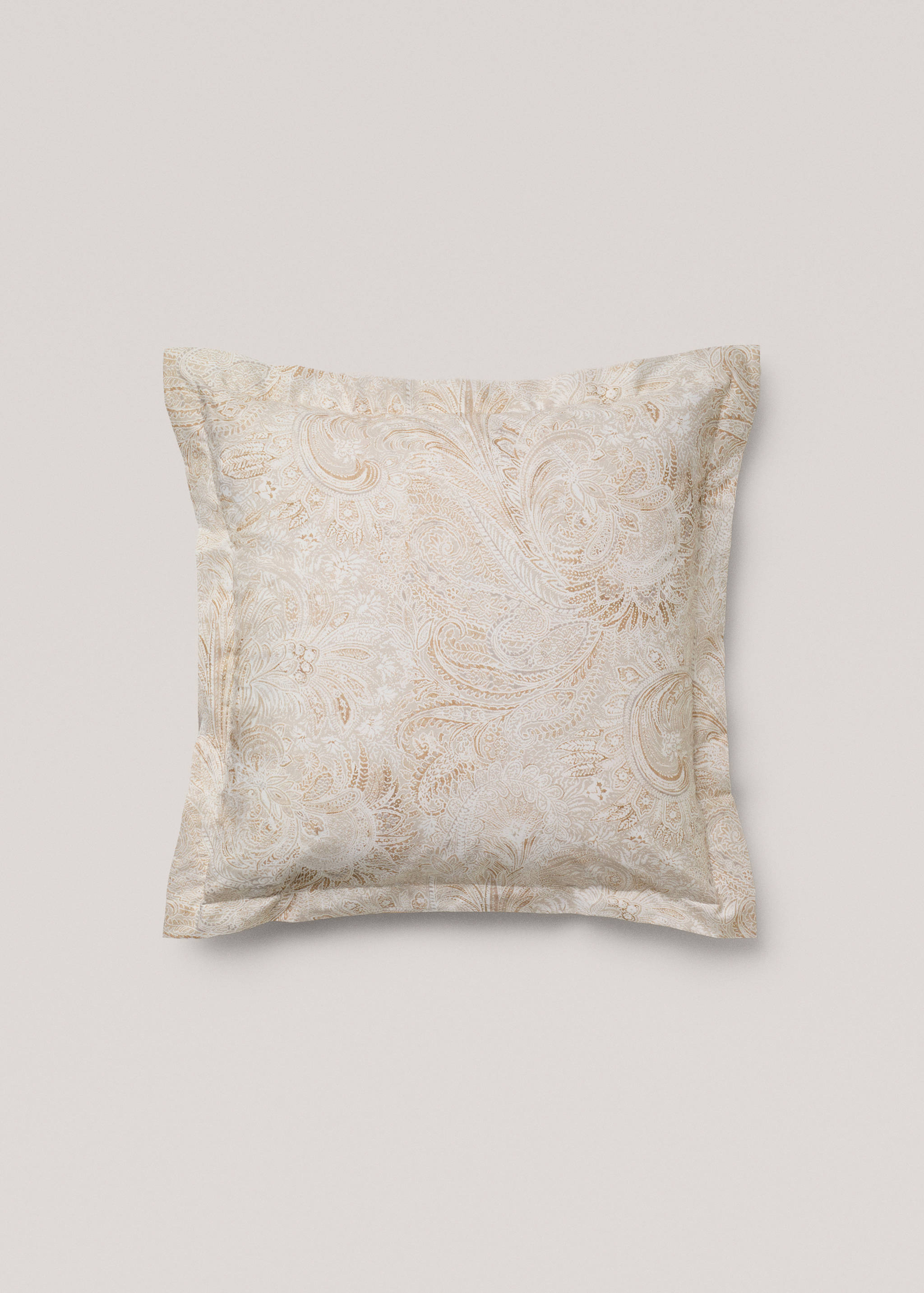 Percale cotton Paisley-print pillowcase 60x60cm - Article without model