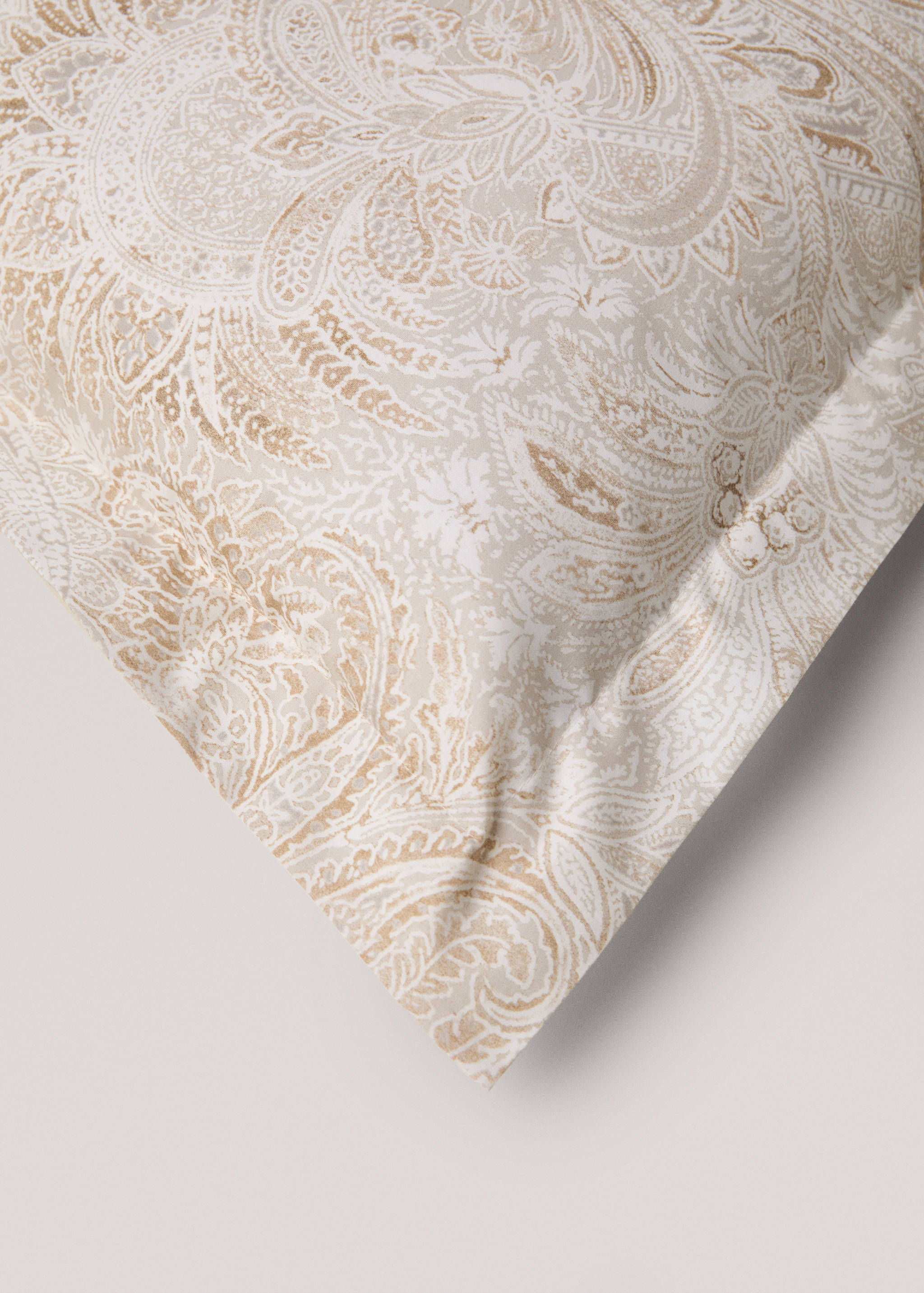 Percale cotton Paisley-print pillowcase 60x60cm - Details of the article 2