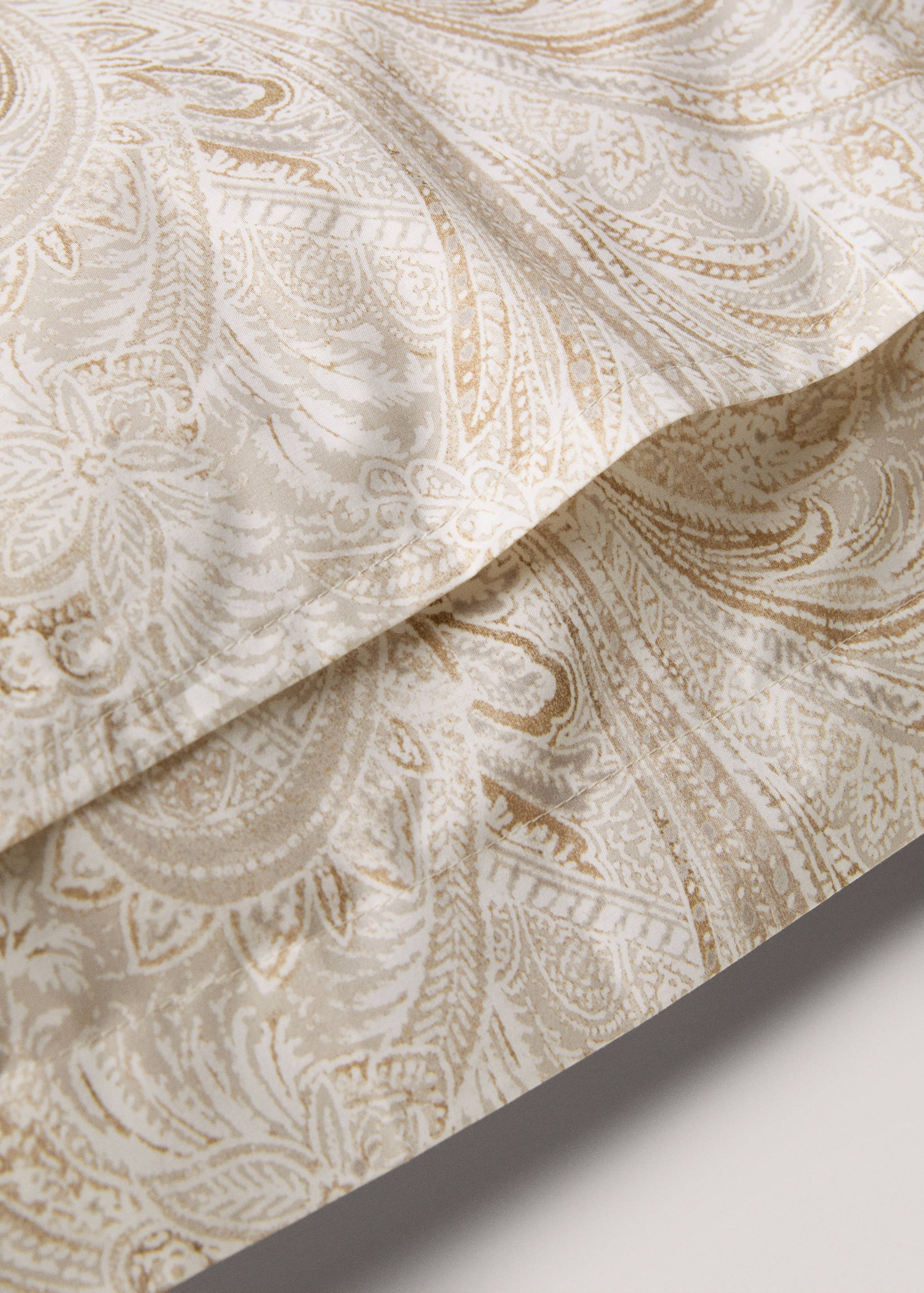 Percale cotton Paisley-print pillowcase 60x60cm - Details of the article 3