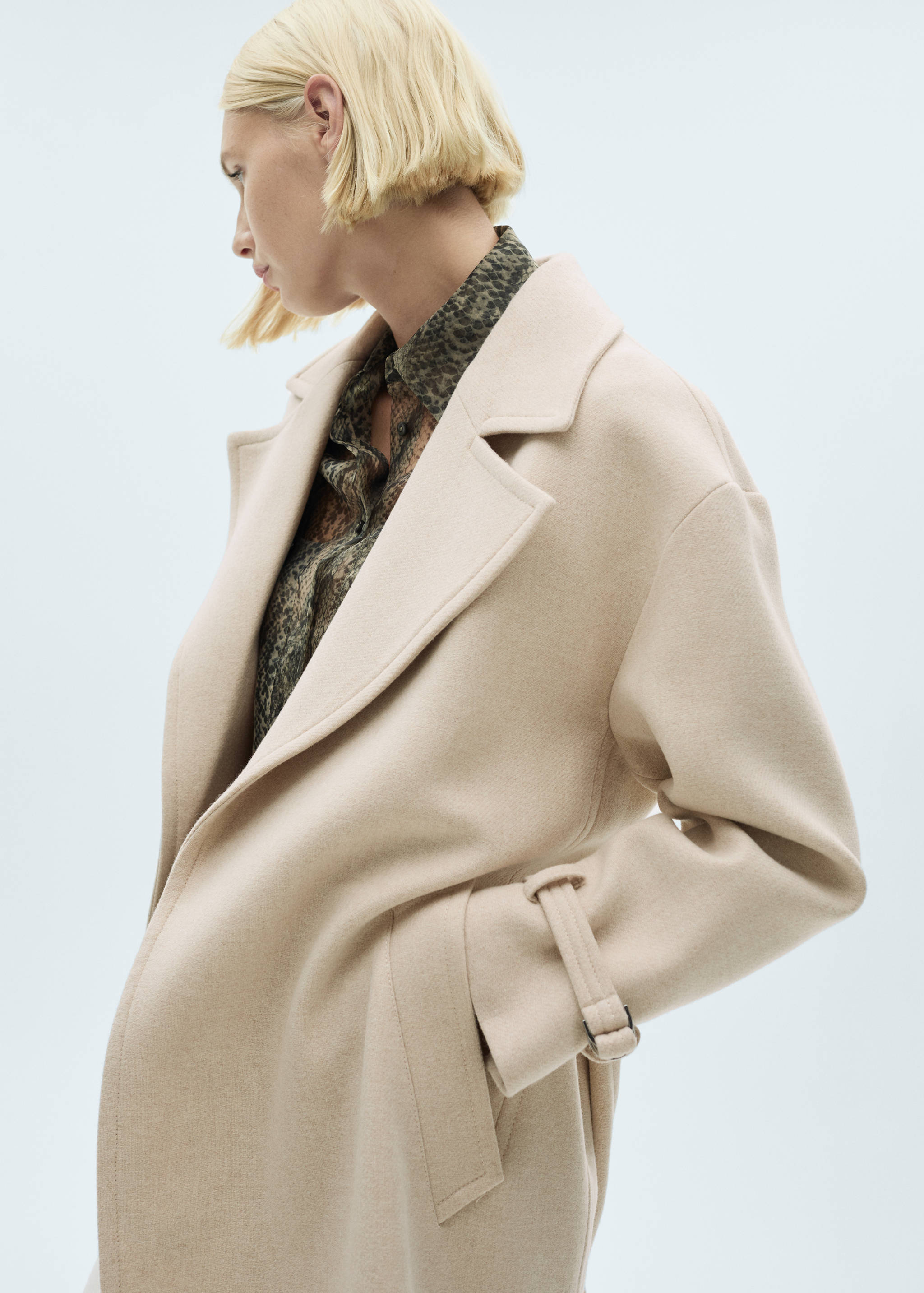 Manteco wool coat with oversized lapels - Details of the article 2