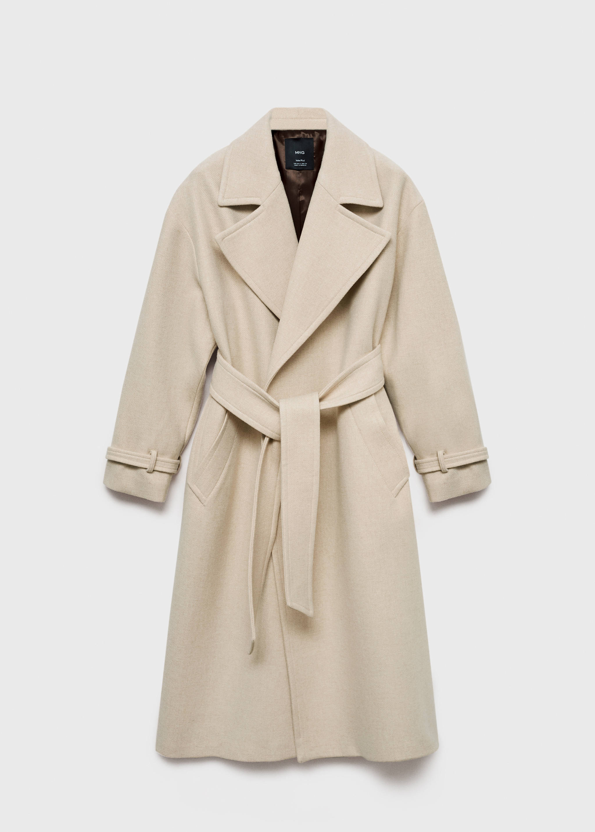 Manteco wool coat with oversized lapels - Article without model