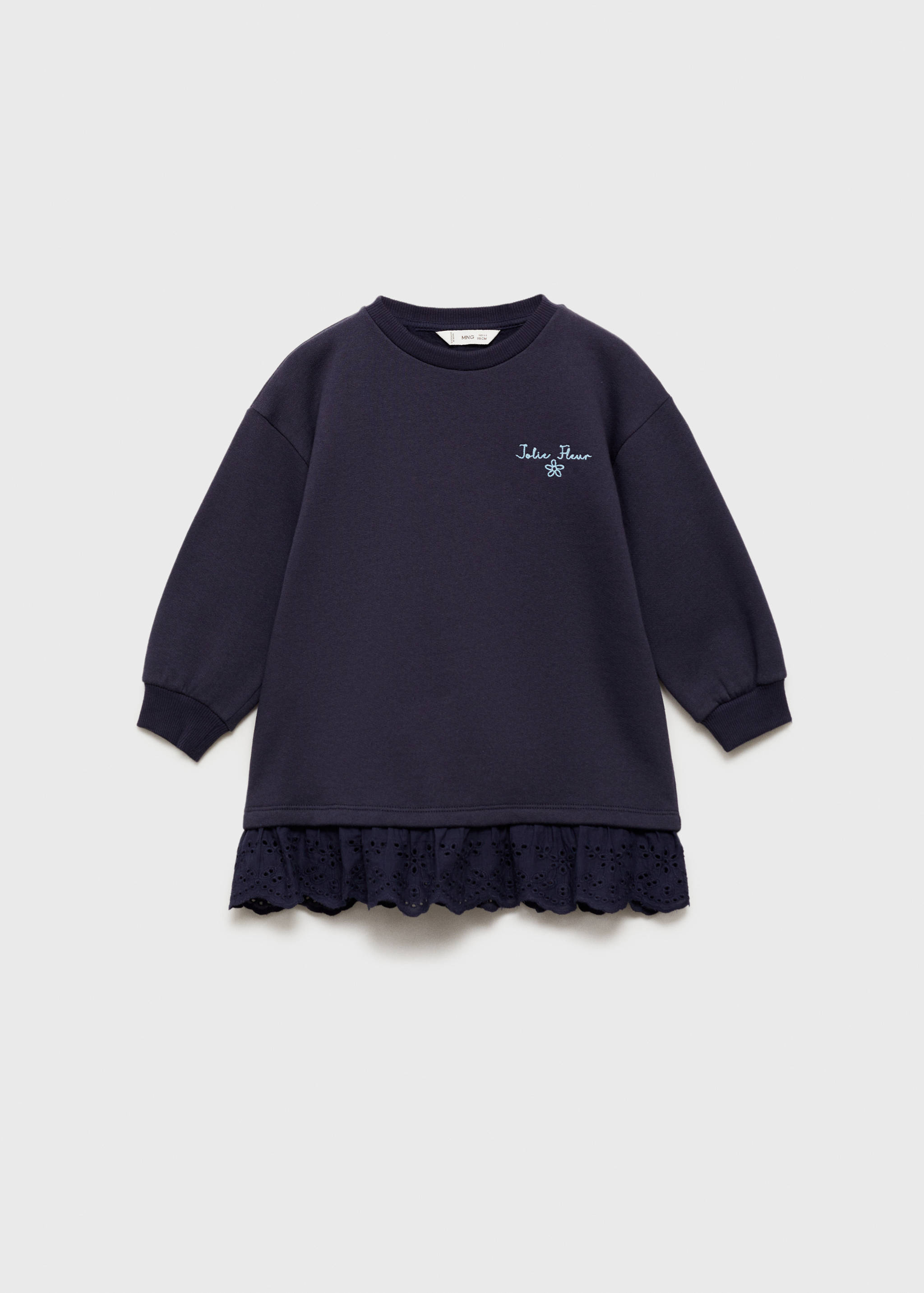 Embroidered sweatshirt dress - Article without model