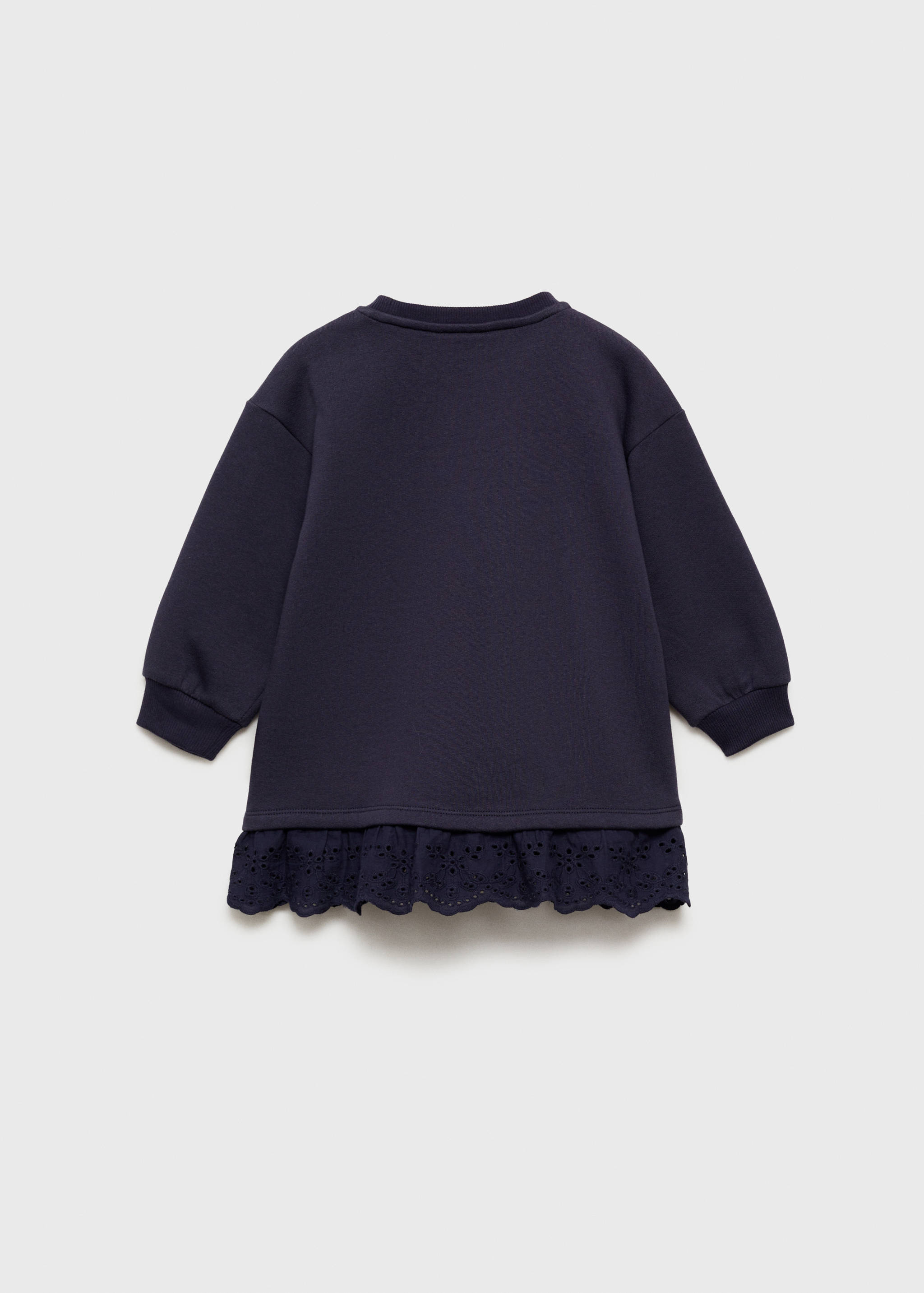Embroidered sweatshirt dress - Reverse of the article
