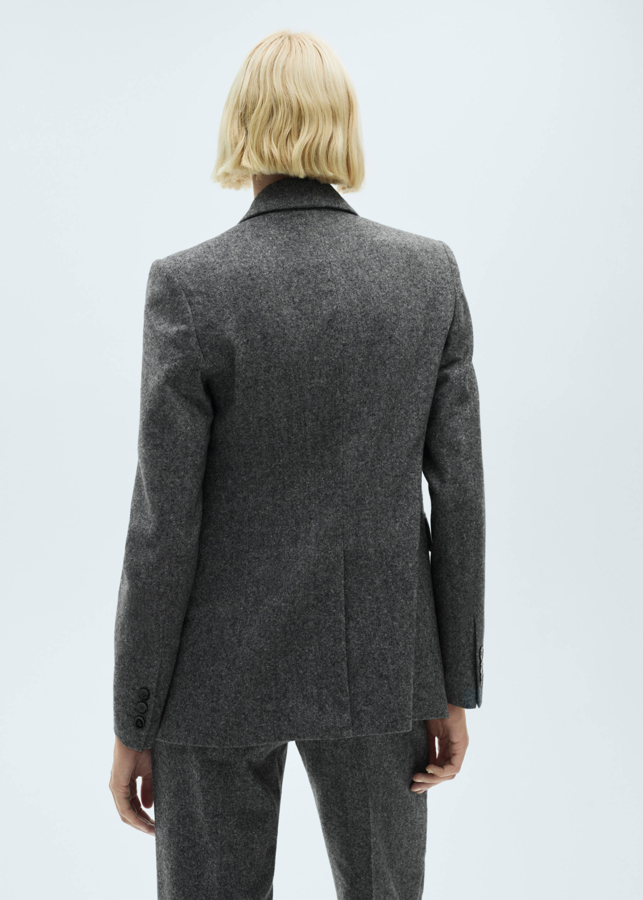 Veste de costume jaspée laine - Verso de l’article