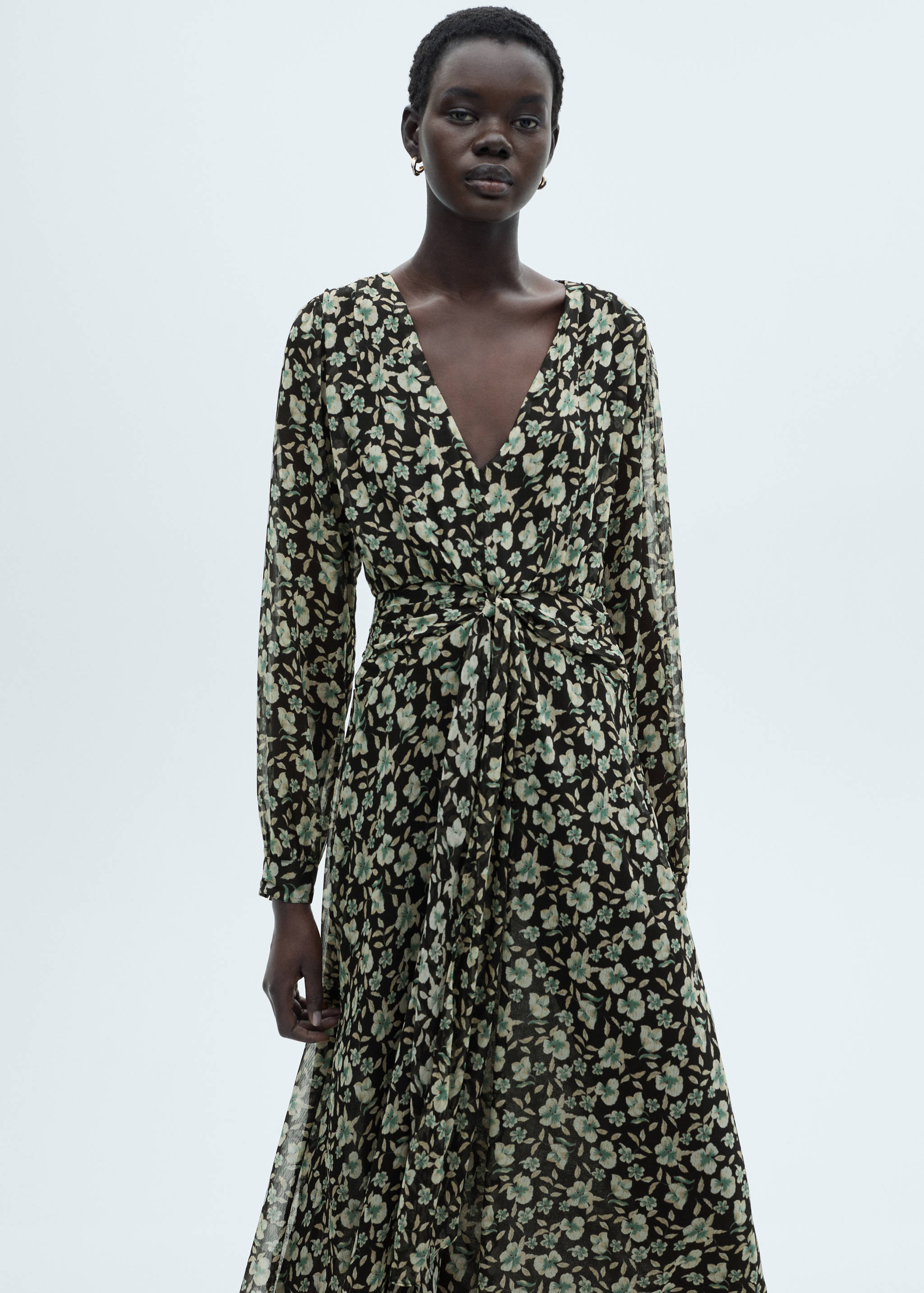 Floral chiffon dress - Medium plane