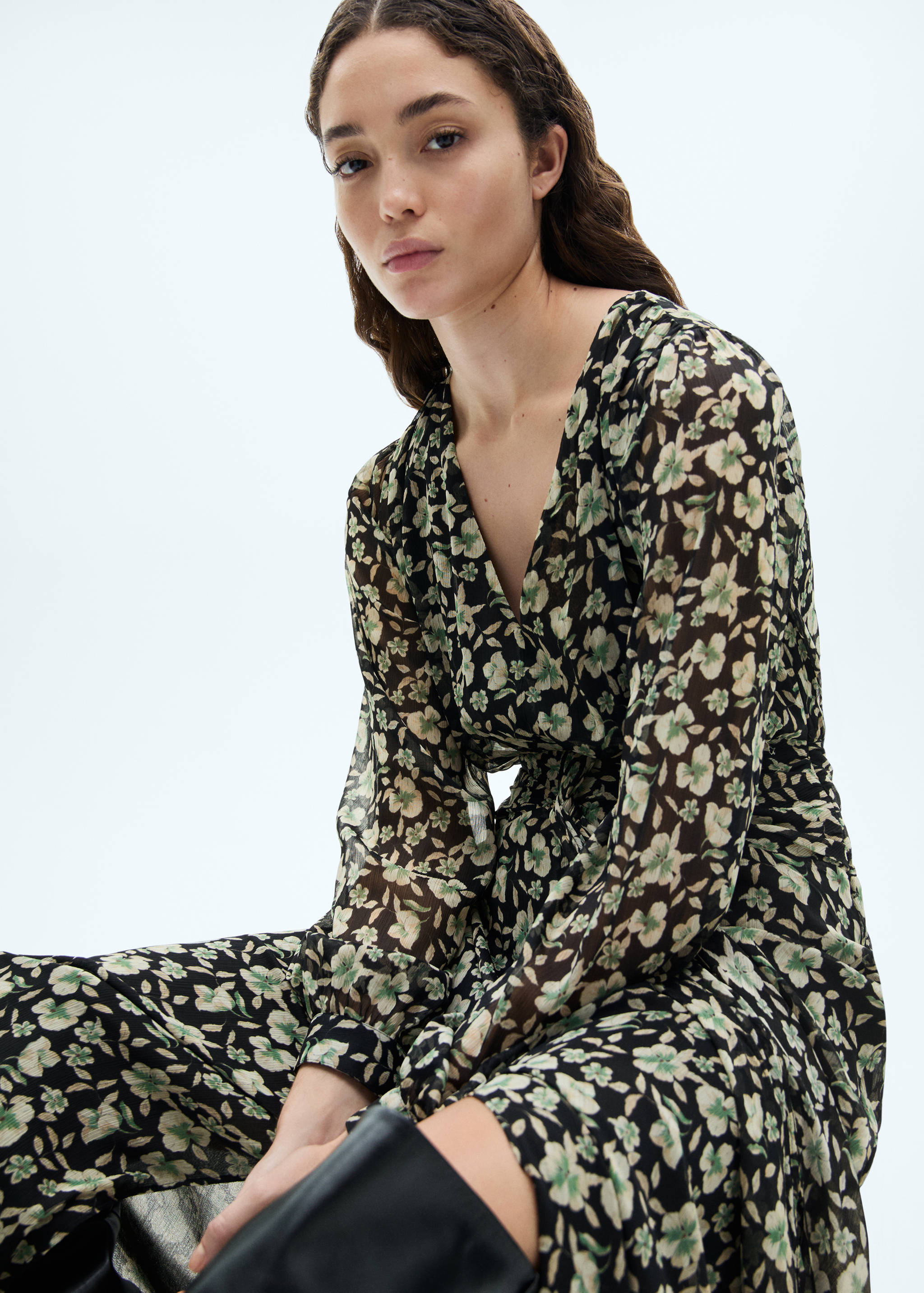Floral chiffon dress - Details of the article 2