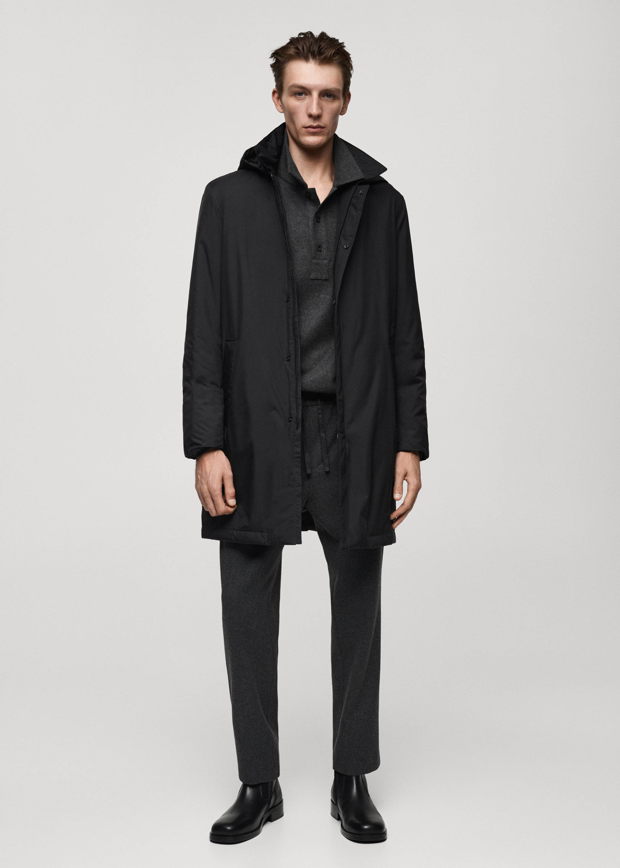 Parka trapuntato water-repellent - Piano generale