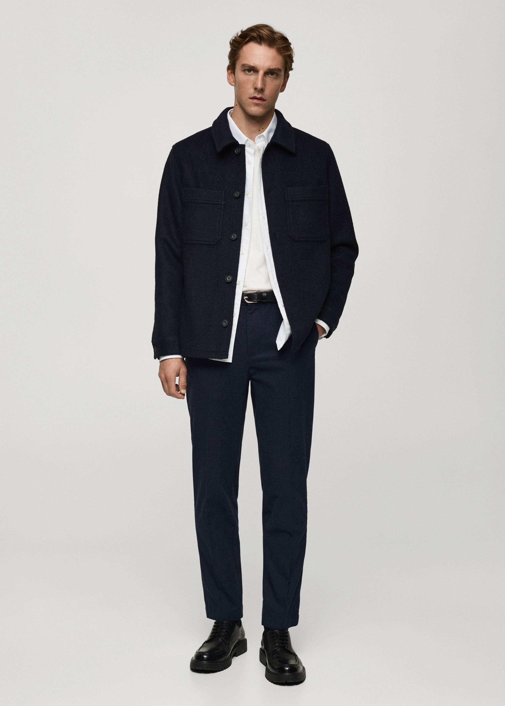 Slim-fit cotton trousers - General plane