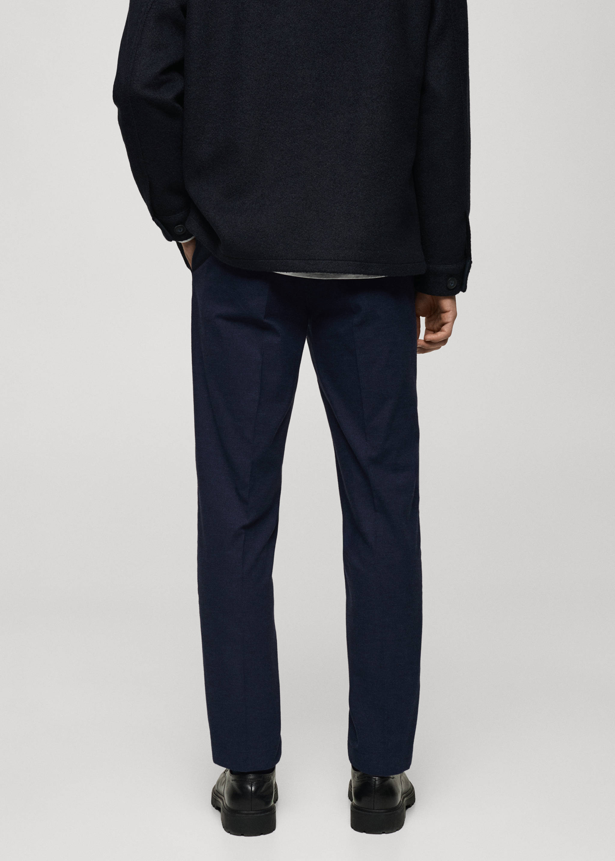 Slim-fit cotton trousers - Reverse of the article