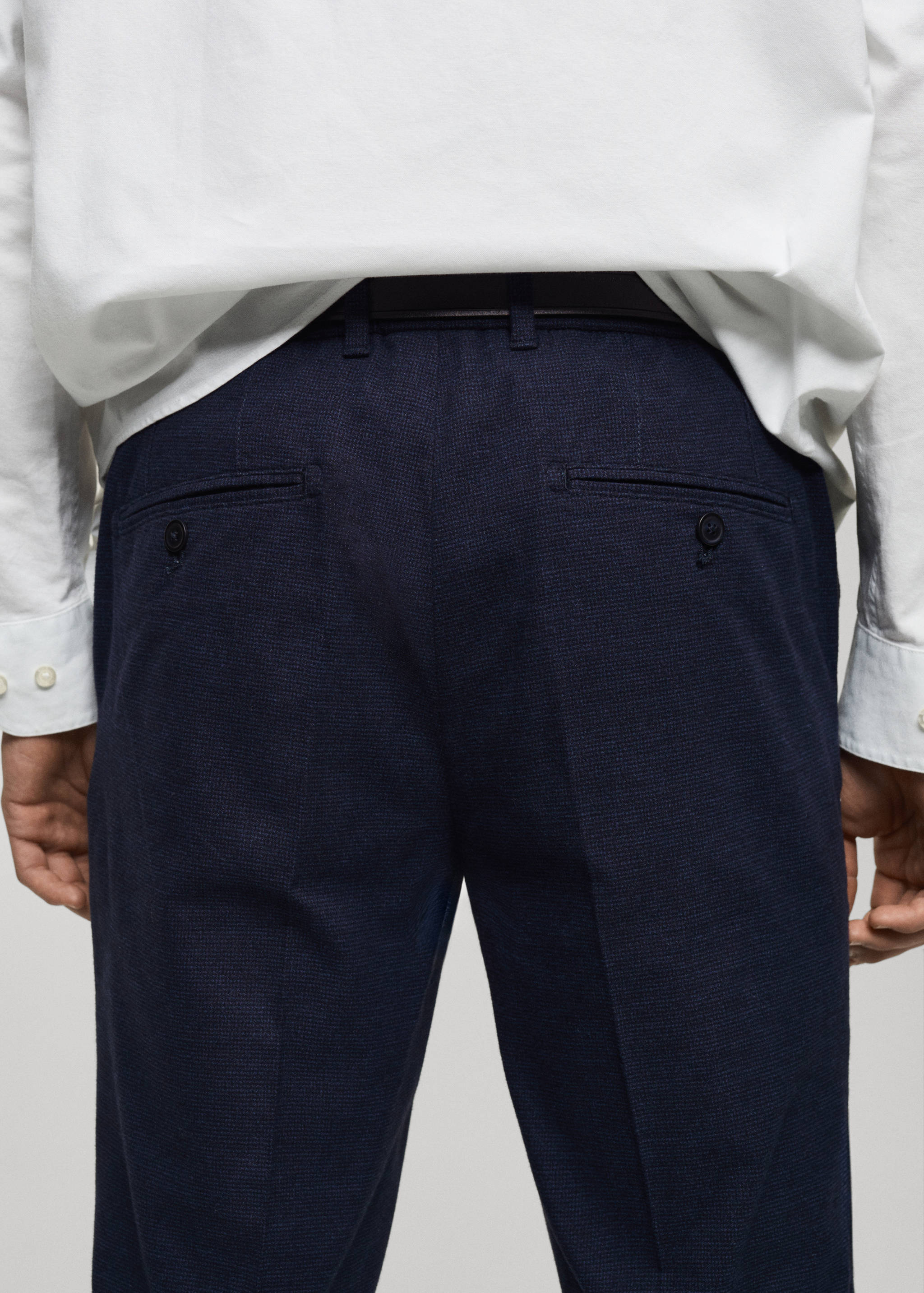Slim-fit cotton trousers - Details of the article 6
