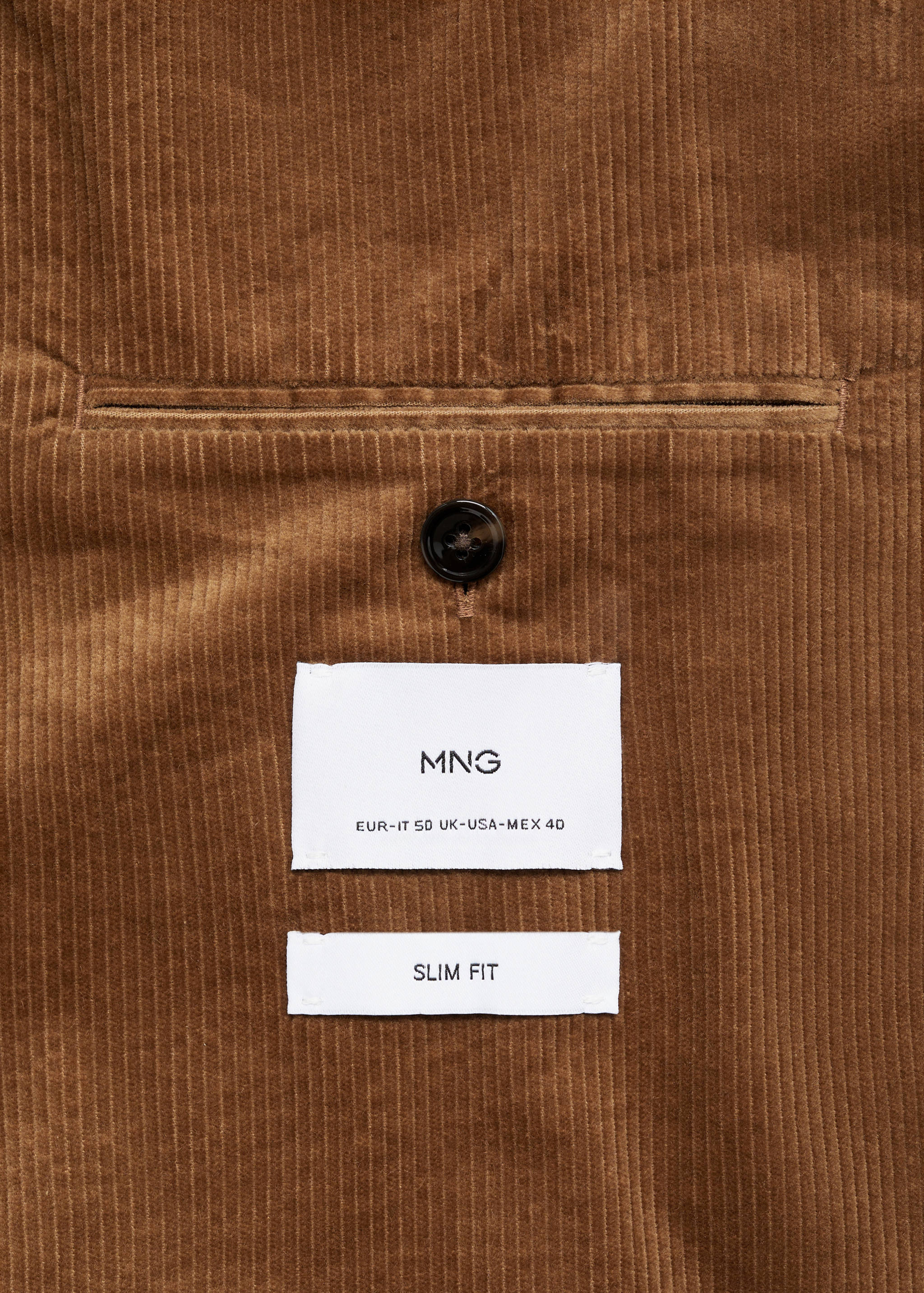 Slim fit corduroy blazer - Details of the article 0