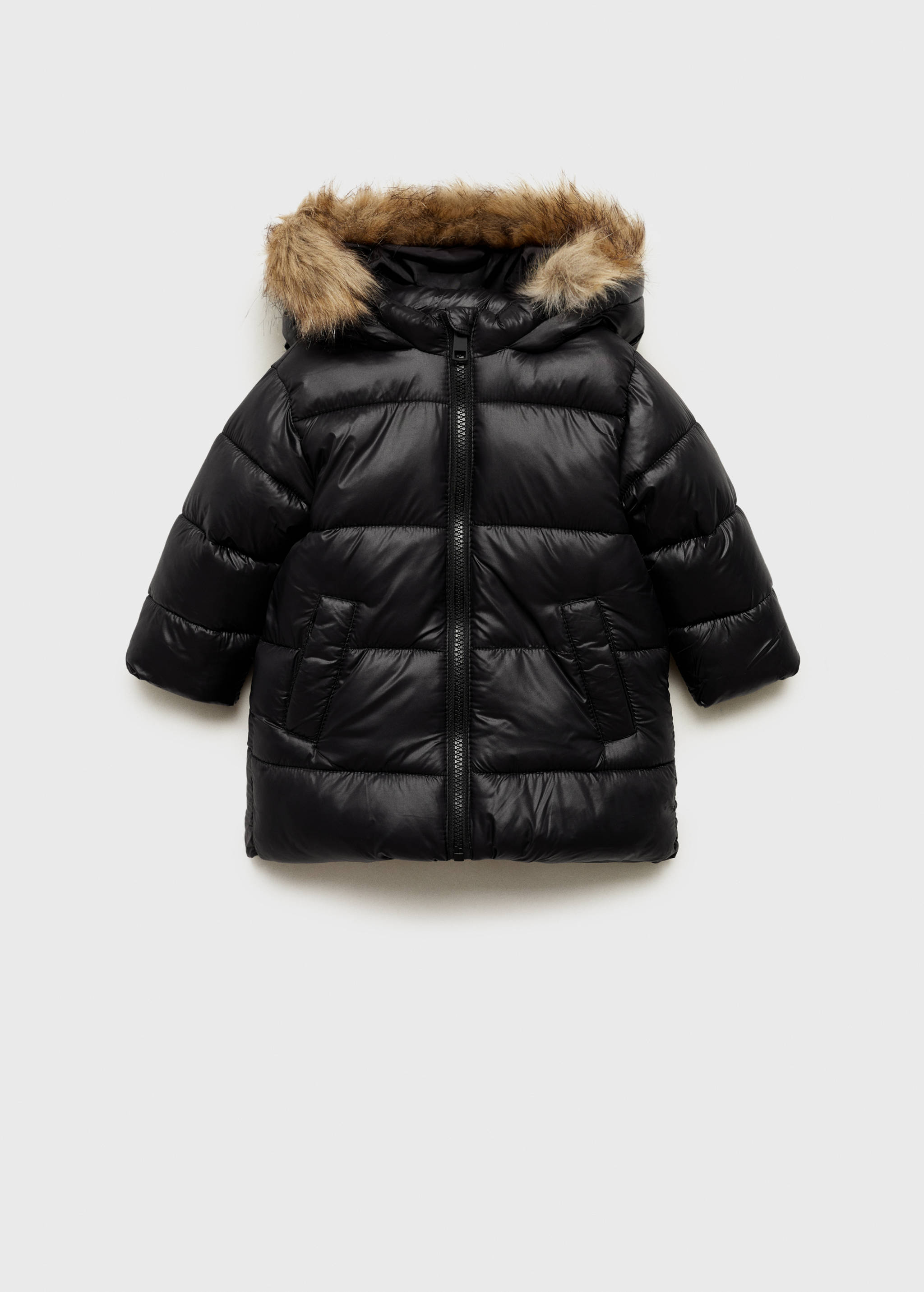 Anorak matelassé capuche imitation fourrure - Article sans modèle