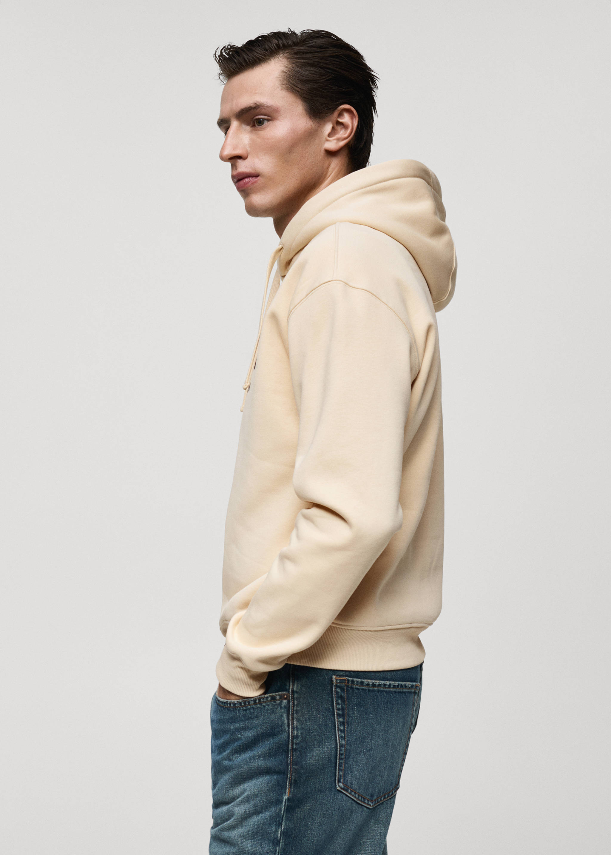 Cotton sweatshirt with printed text - Details of the article 2