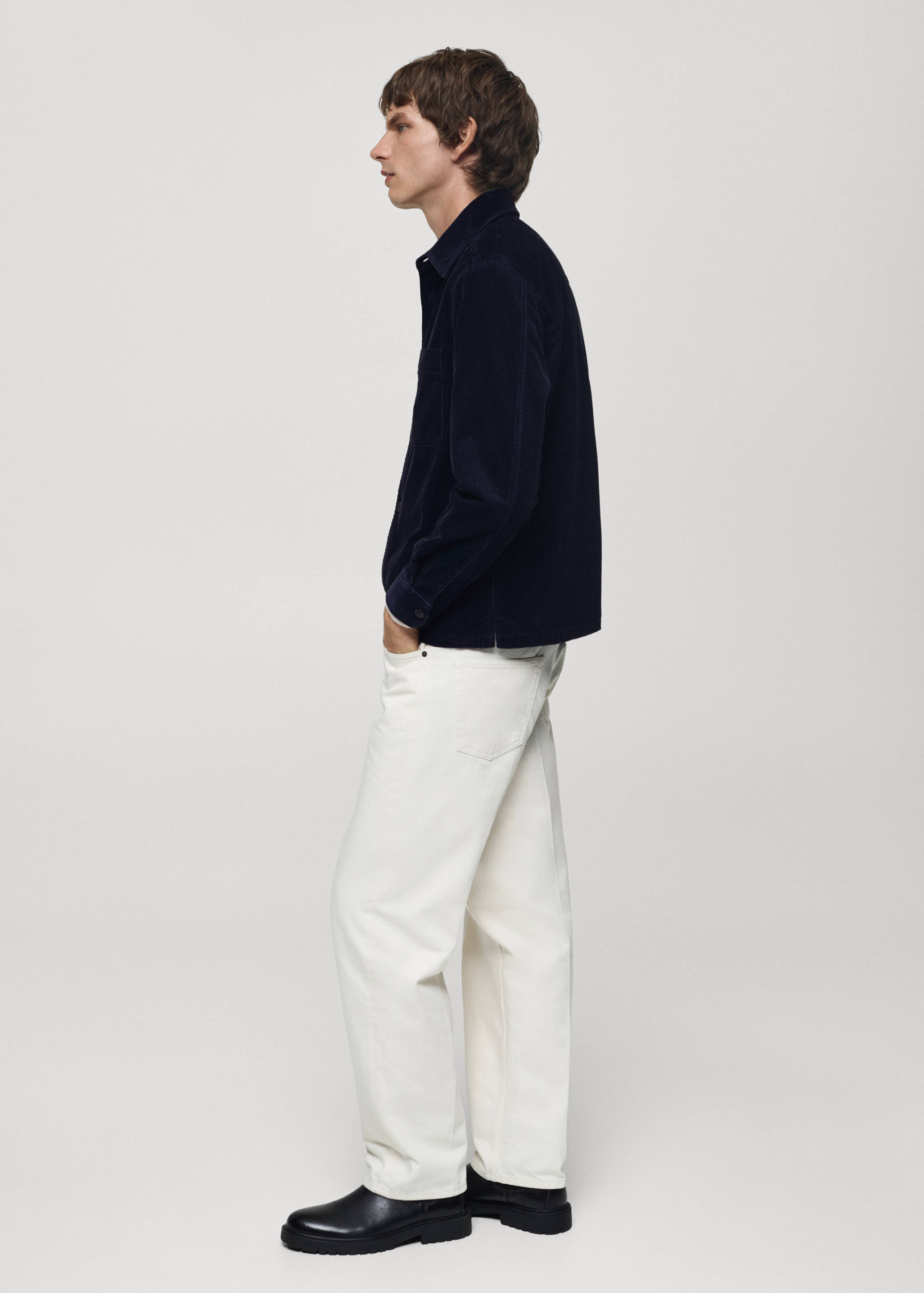 Corduroy overshirt with pockets - Details of the article 2