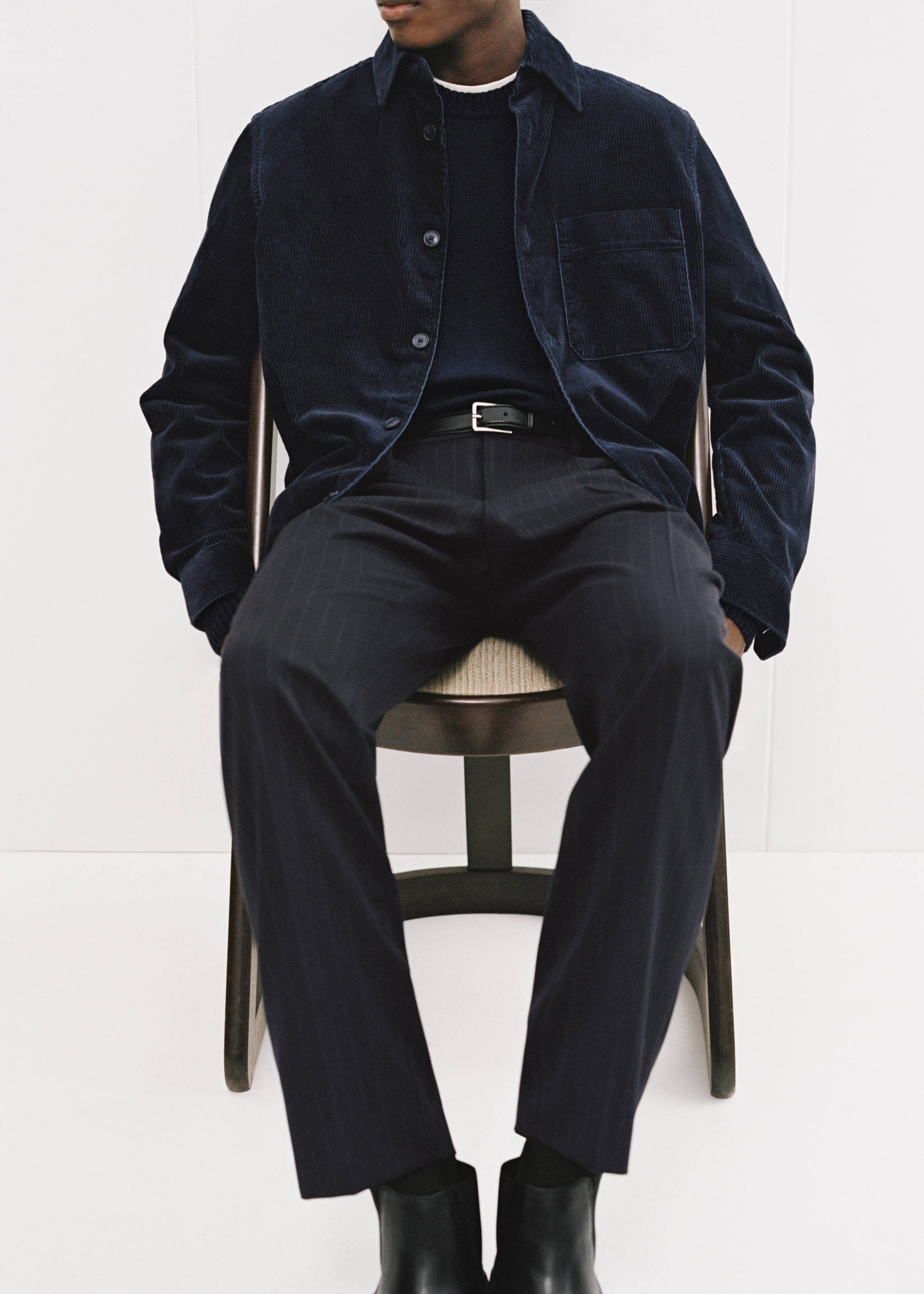 Corduroy overshirt with pockets - Details of the article 3