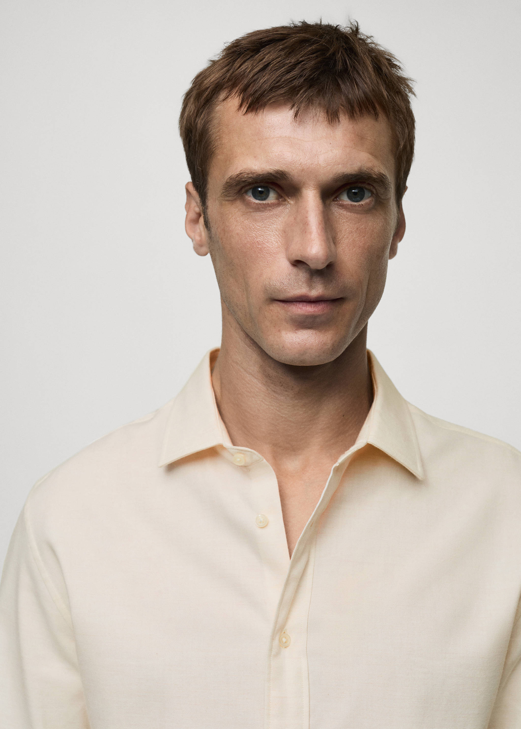 100% cotton flannel slim-fit shirt - Details of the article 1