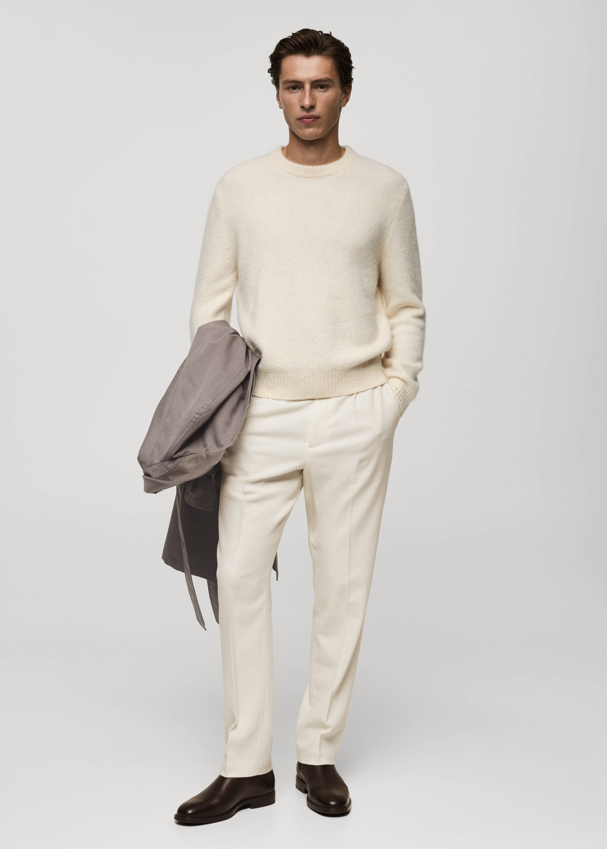 Wool and alpaca-blend sweater - General plane