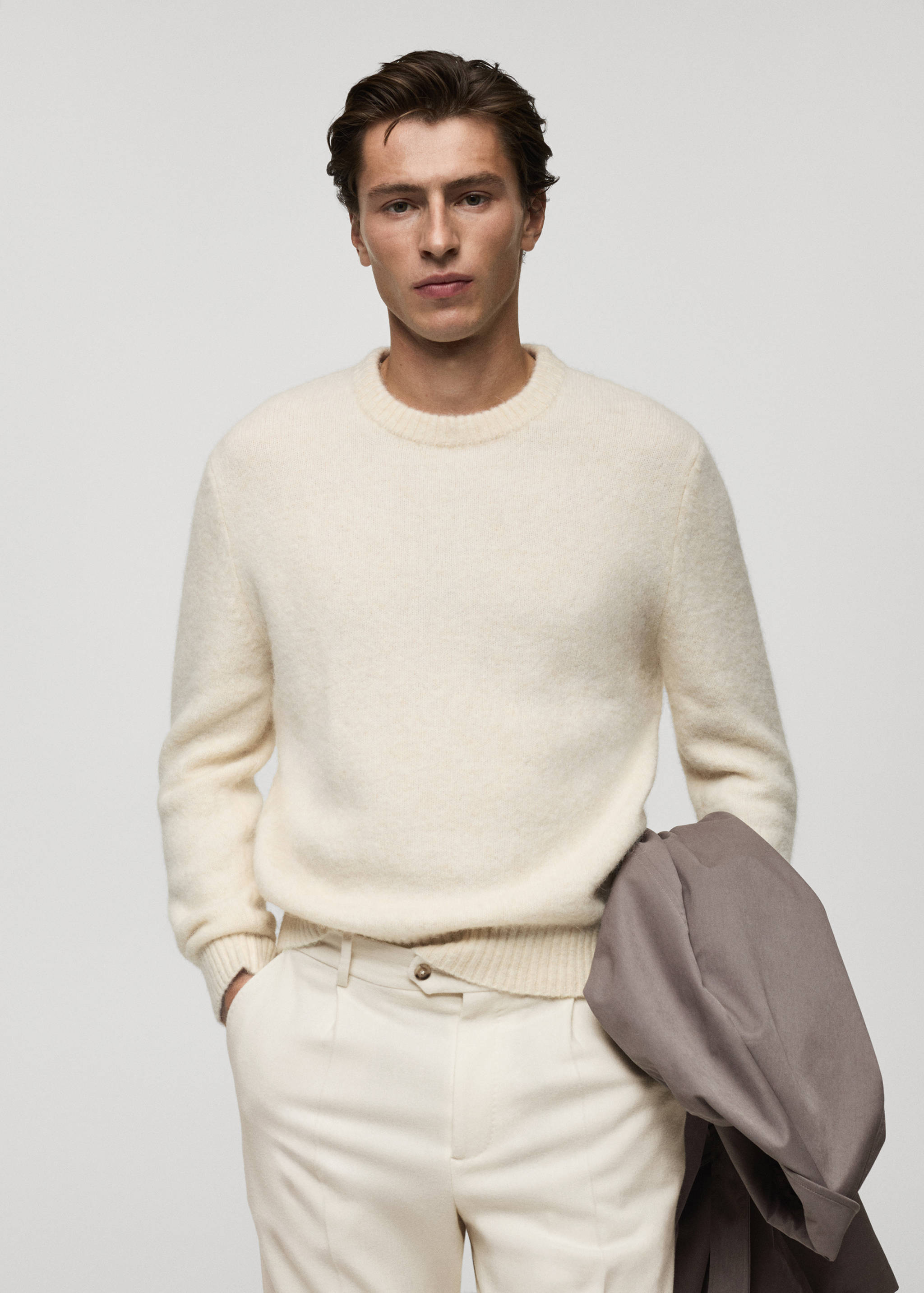 Wool and alpaca-blend sweater - Medium plane