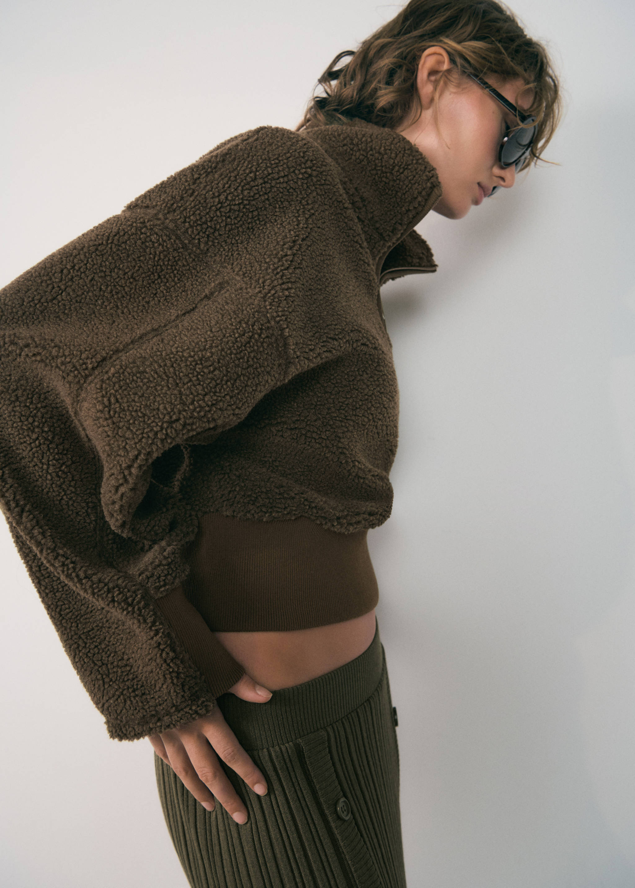 Fleece sweatshirt with zip - Medium plane