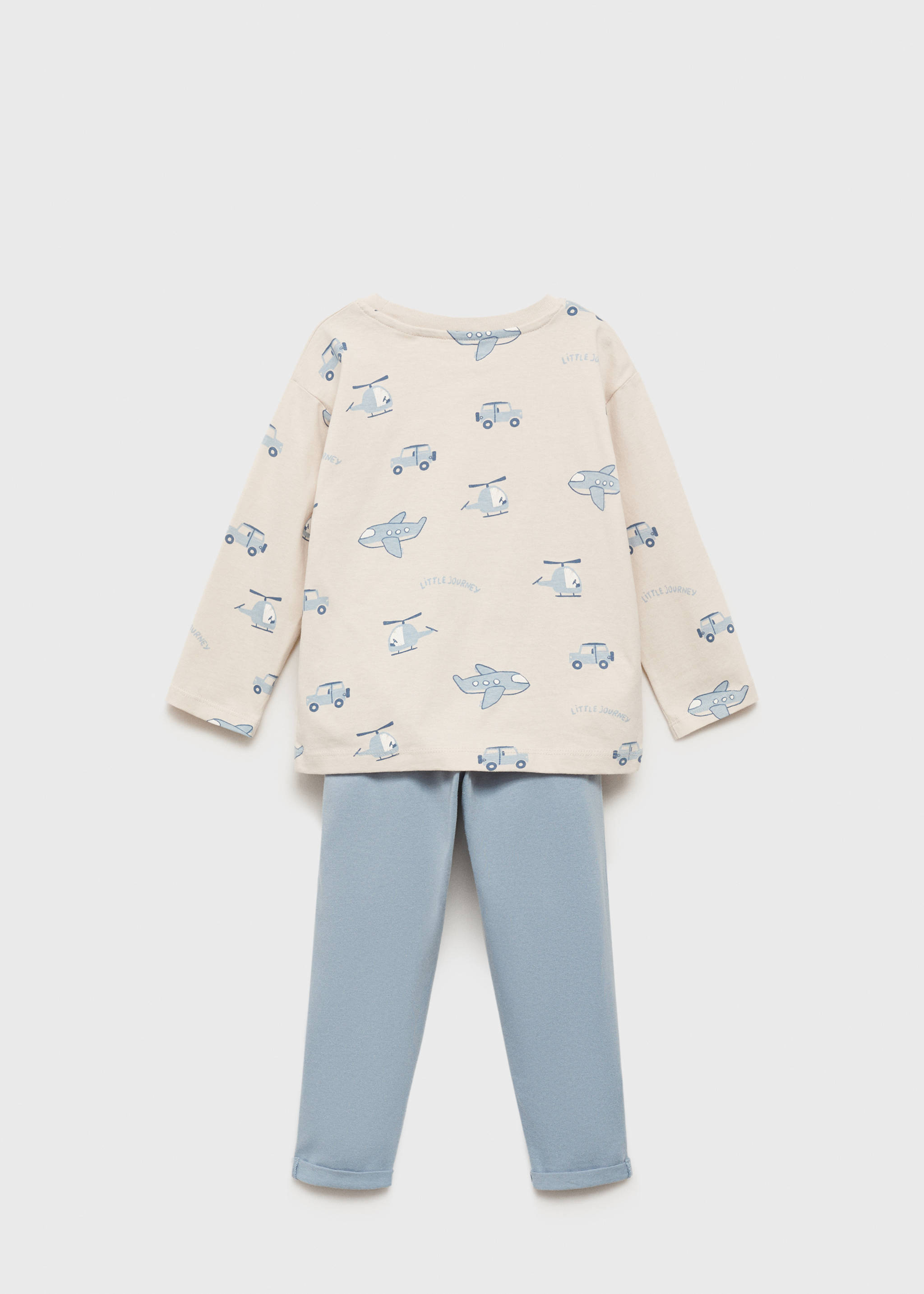 Printed long pyjamas - Reverse of the article