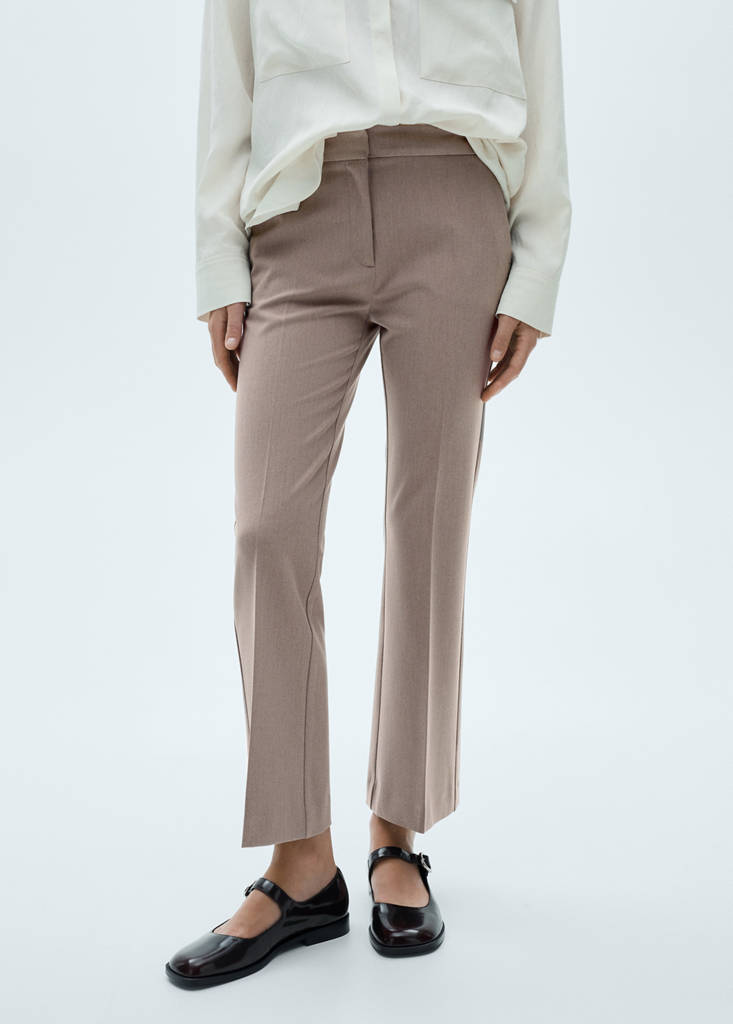 Flared flowing trousers — Medium Brown