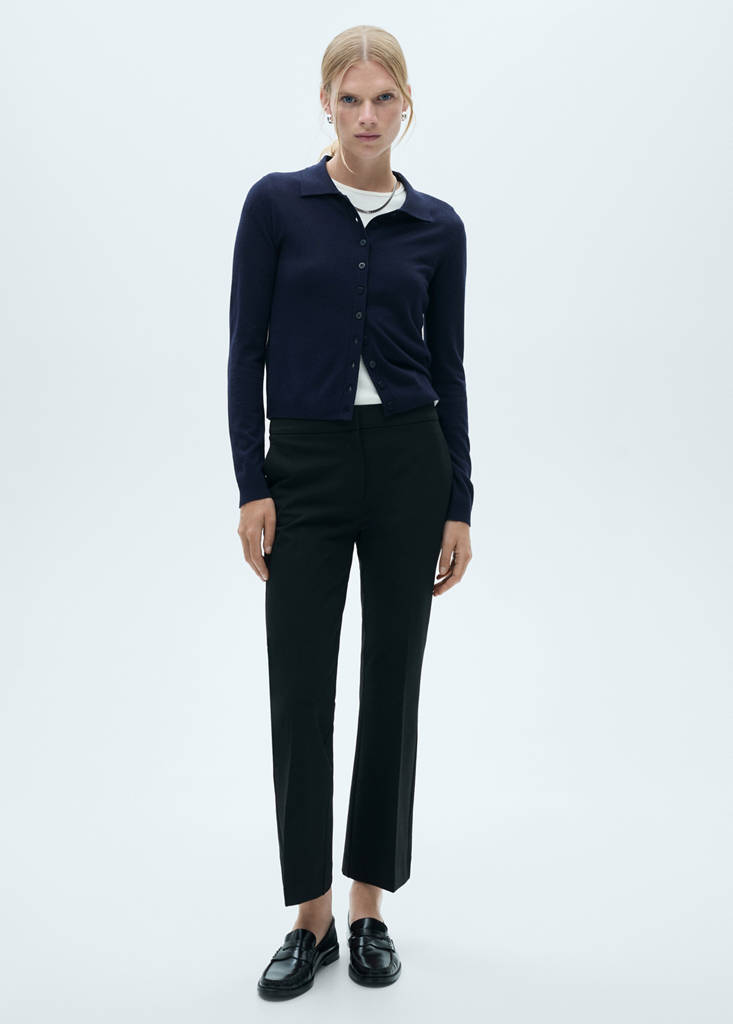 Flared flowing trousers — Black