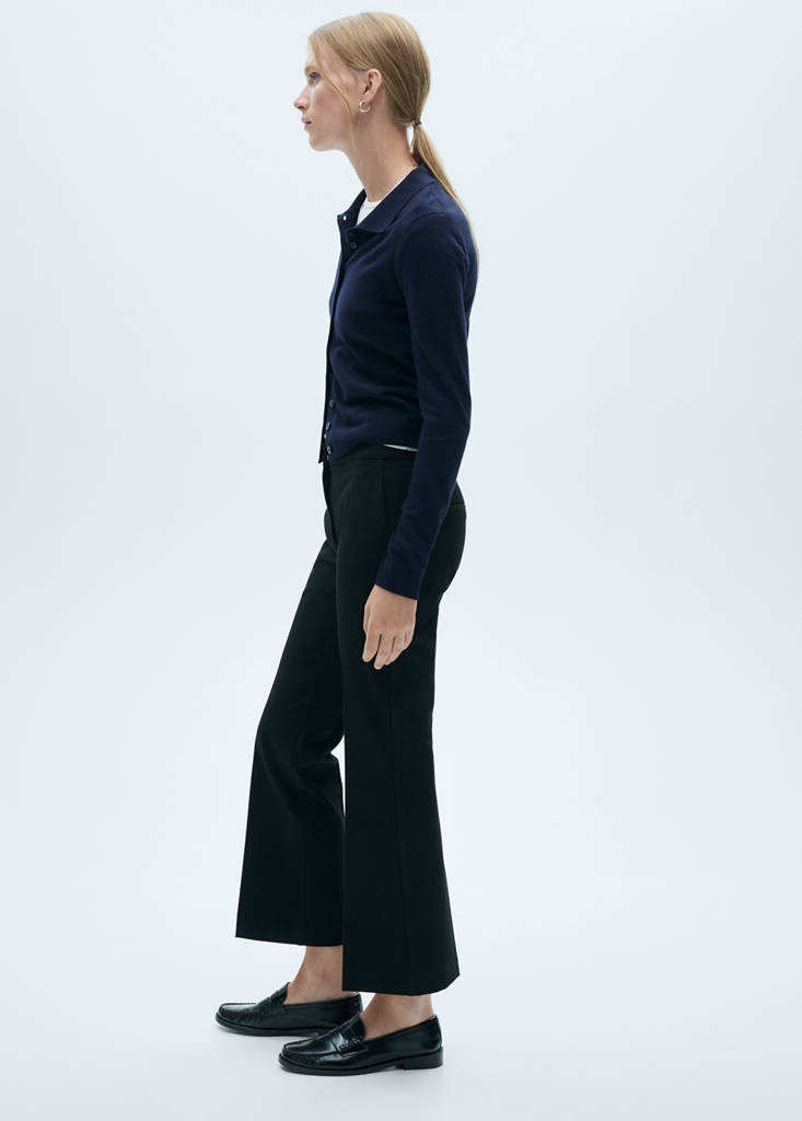 Flared flowing trousers — Black