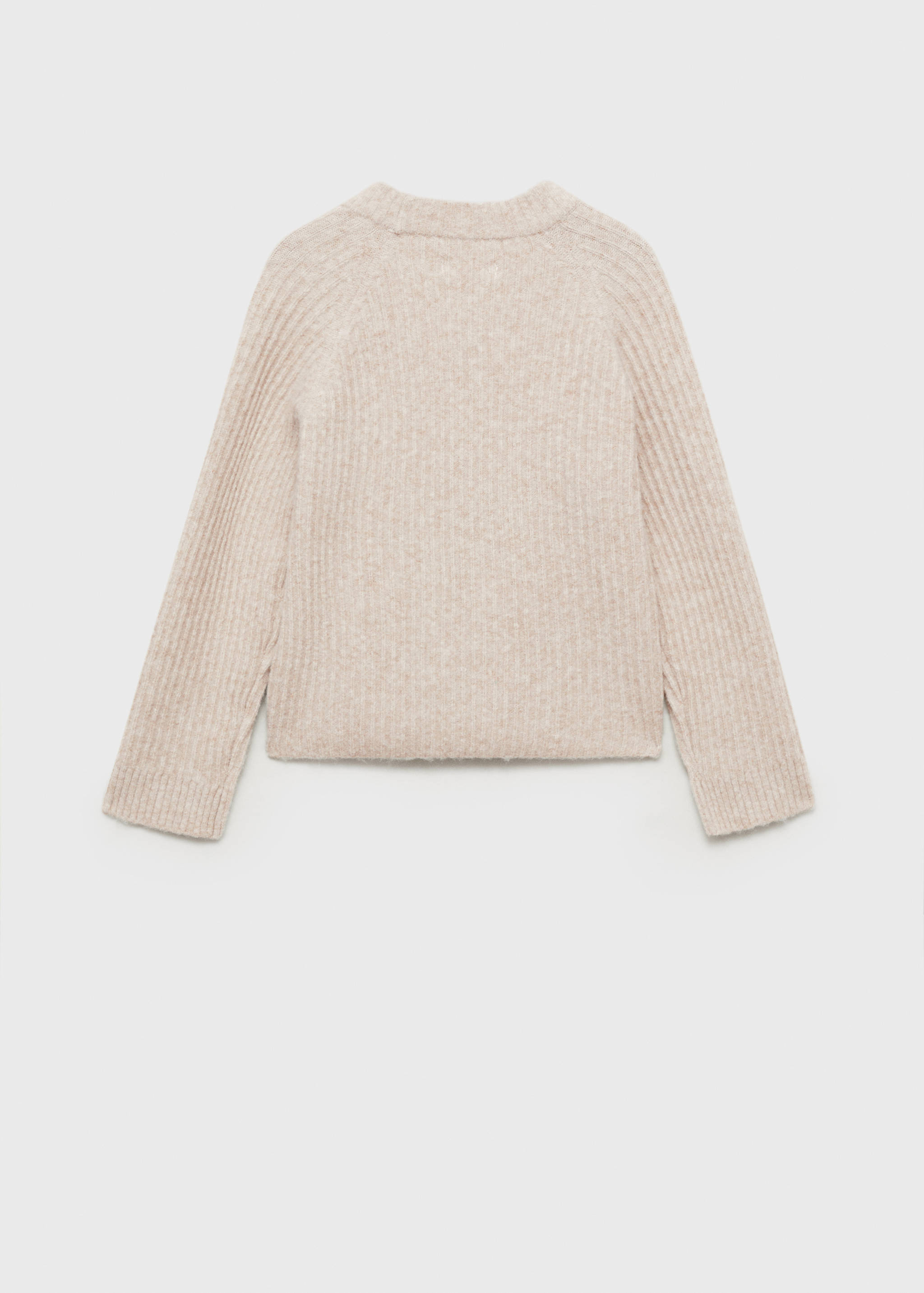 Strikket cardigan med knapper - Baksiden av artikkelen