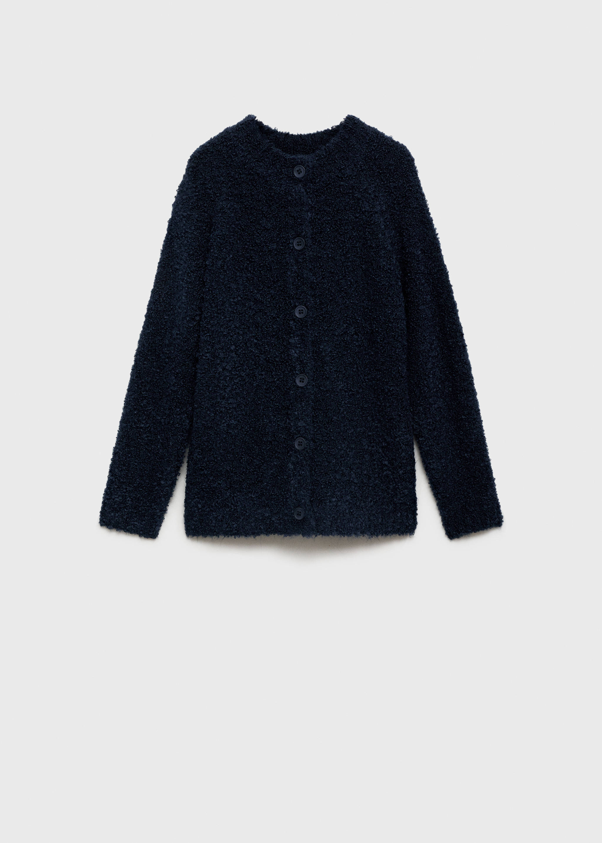 Bouclé-knit cardigan - Article without model